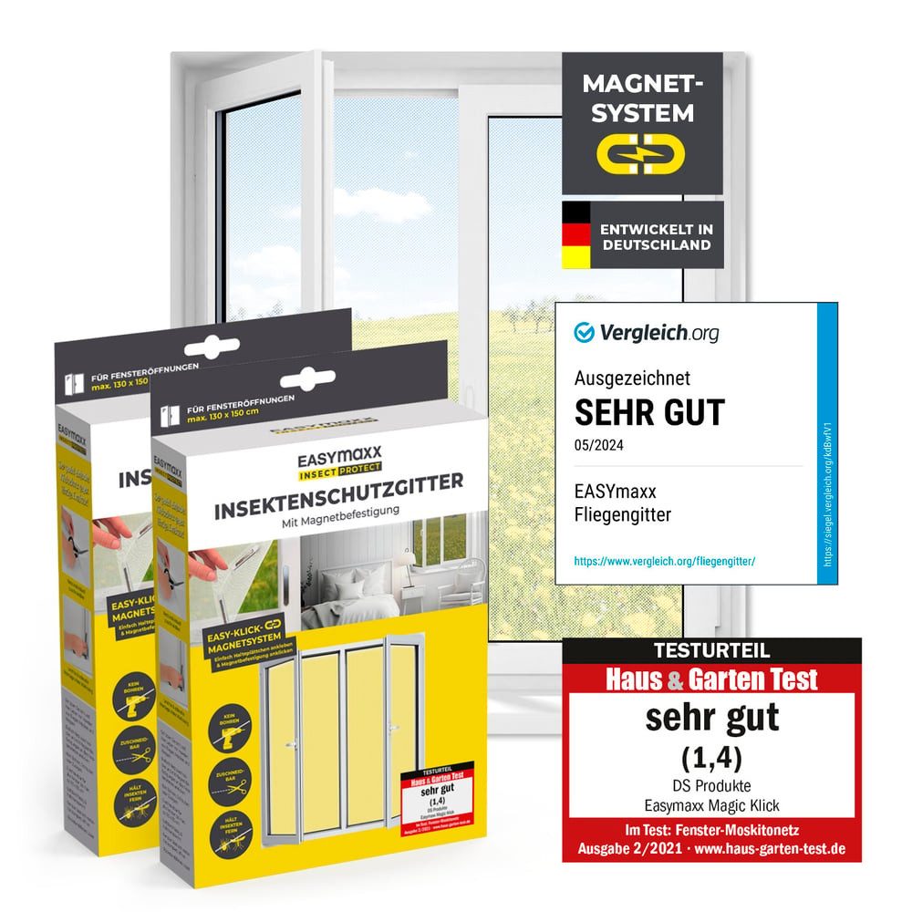EASYmaxx Insektenschutz-Fensterrahmen Fliegengitter für Fenster,  mit günstig online kaufen