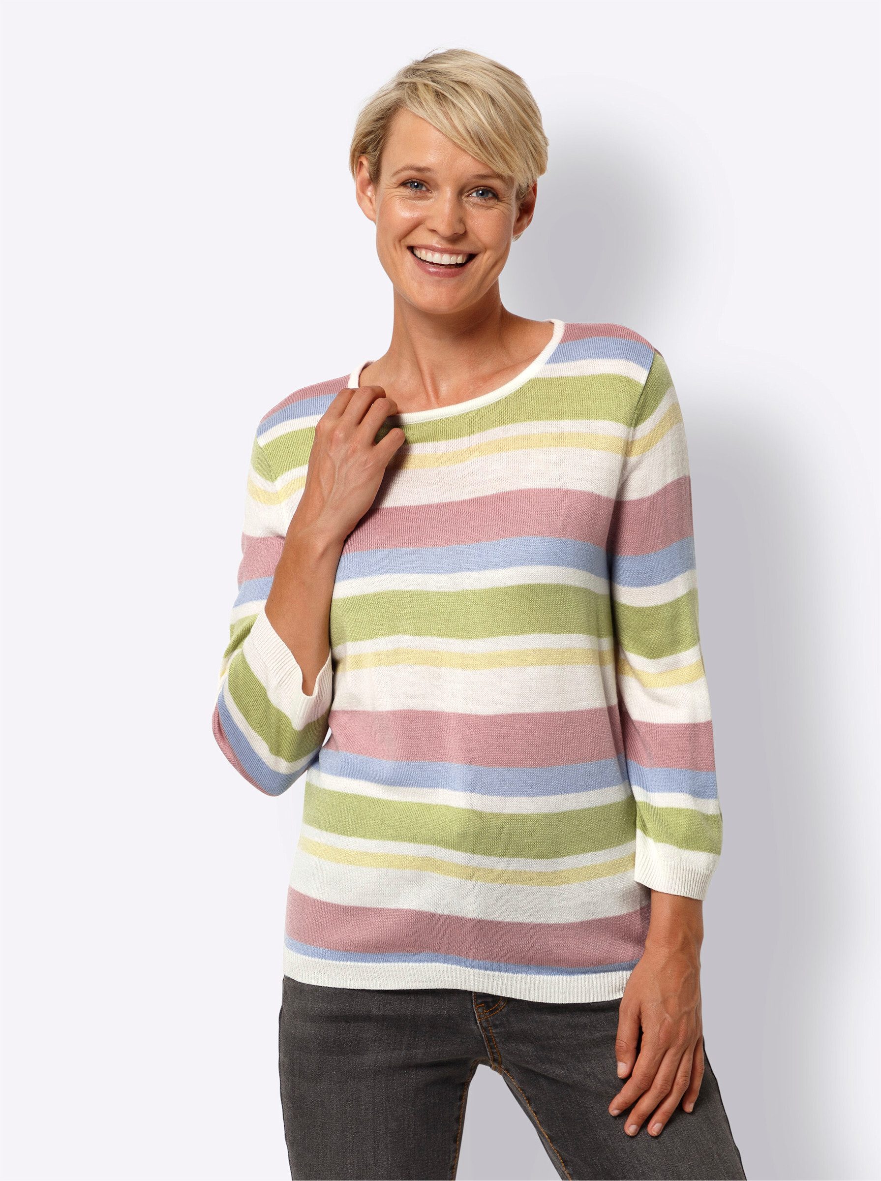 Strickpullover 3/4 Arm-Pullover