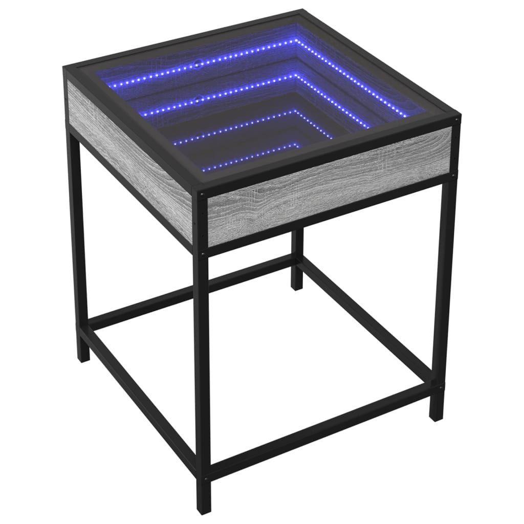 vidaXL Couchtisch Couchtisch mit Infinity-LED Grau günstig online kaufen