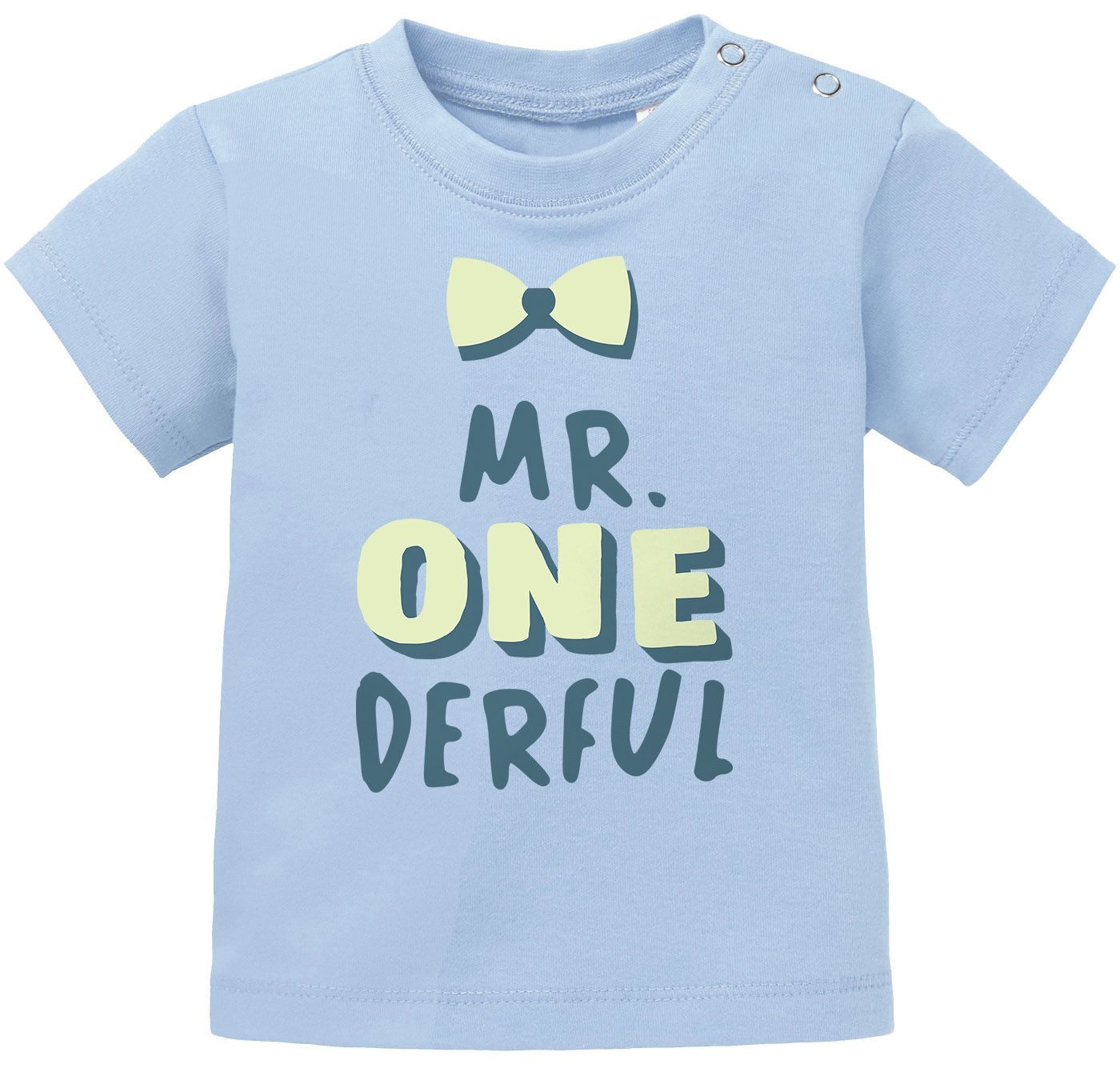 Print-Shirt Baby T-Shirt kurzarm BabyshirtMr Onederful Geburtstag 1 Jahr Geschenk