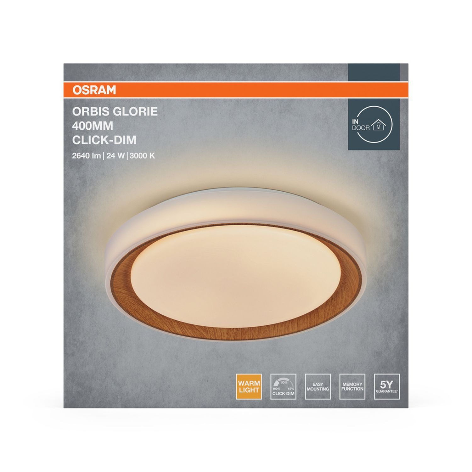 Licht-Erlebnisse Deckenleuchte ILESARO, LED fest integriert, Warmweiß, LED Ø 39.5 cm rund 3000 K 1600 lm Modern
