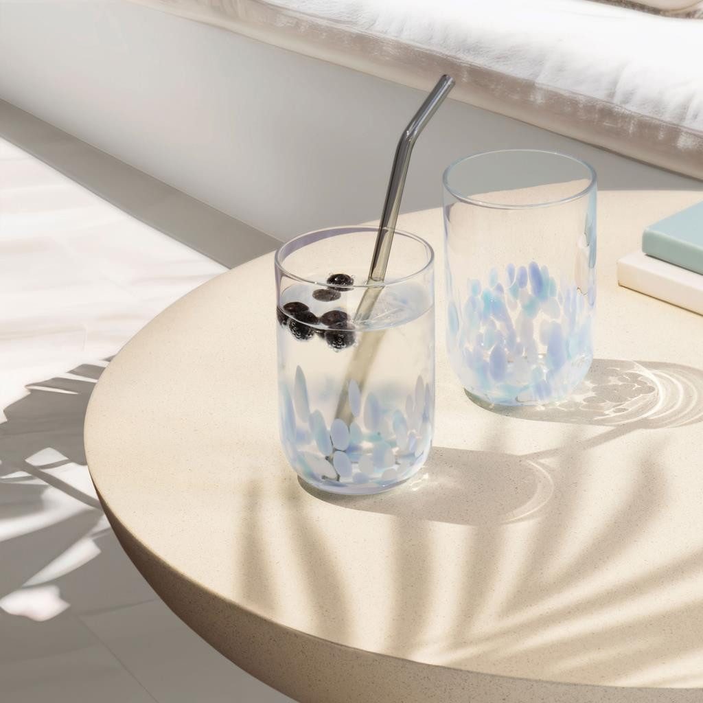 like. by Villeroy & Boch Longdrinkglas Like Confetti Longdrinkglas 300 ml 2er Set, 2-tlg., Glas