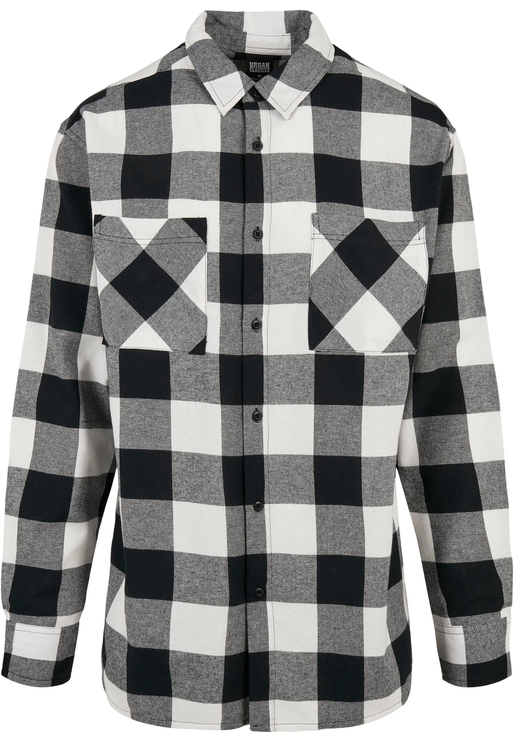 URBAN CLASSICS Langarmhemd Urban Classics Herren Long Oversized Checked Shirt (1-tlg)