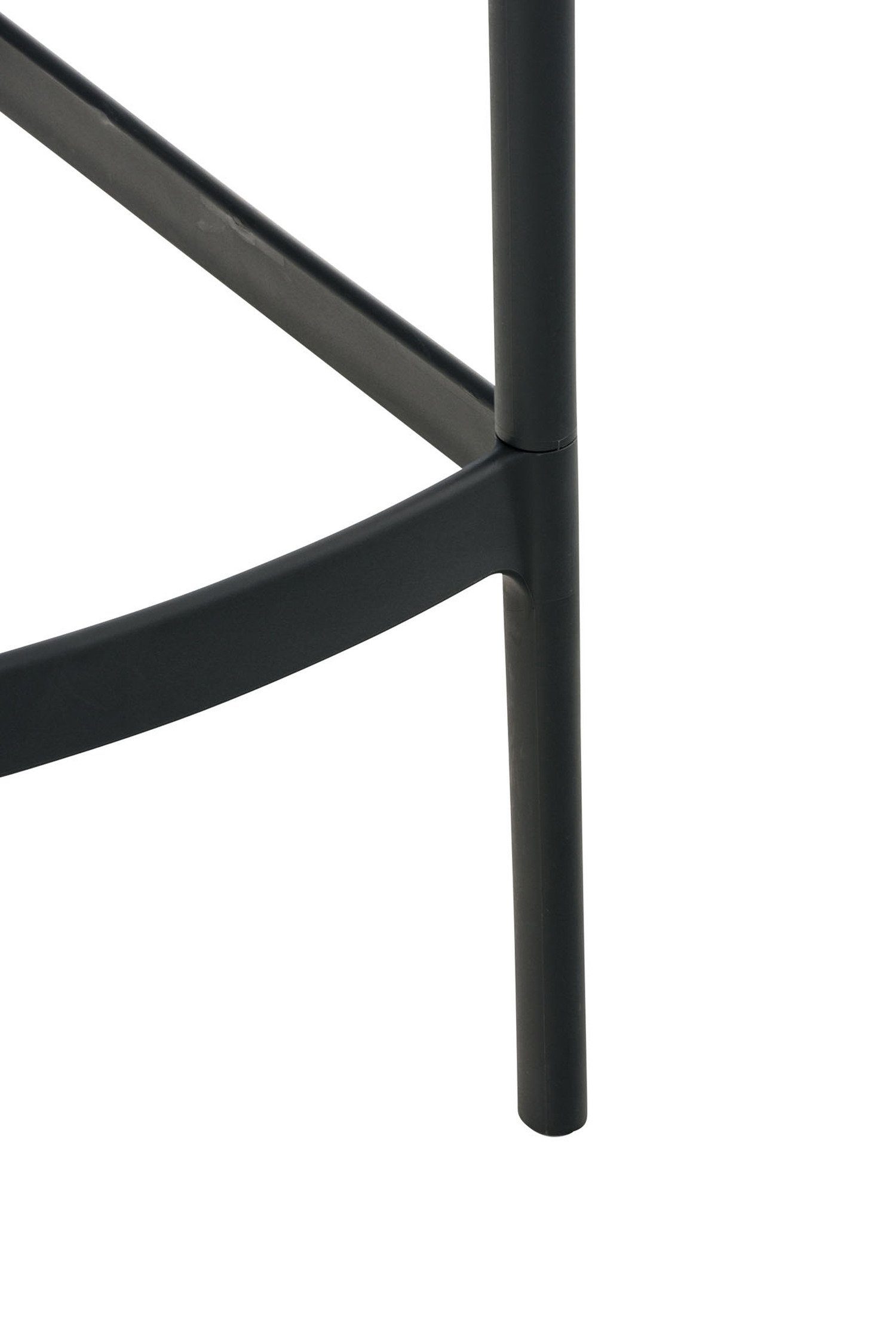 Barhocker - Theke Sitzfläche: angenehmer Kunststoff für Fußstütze TPFLiving Hocker Kunststoff & Küche), (mit Air Dunkelgrau - Gestell