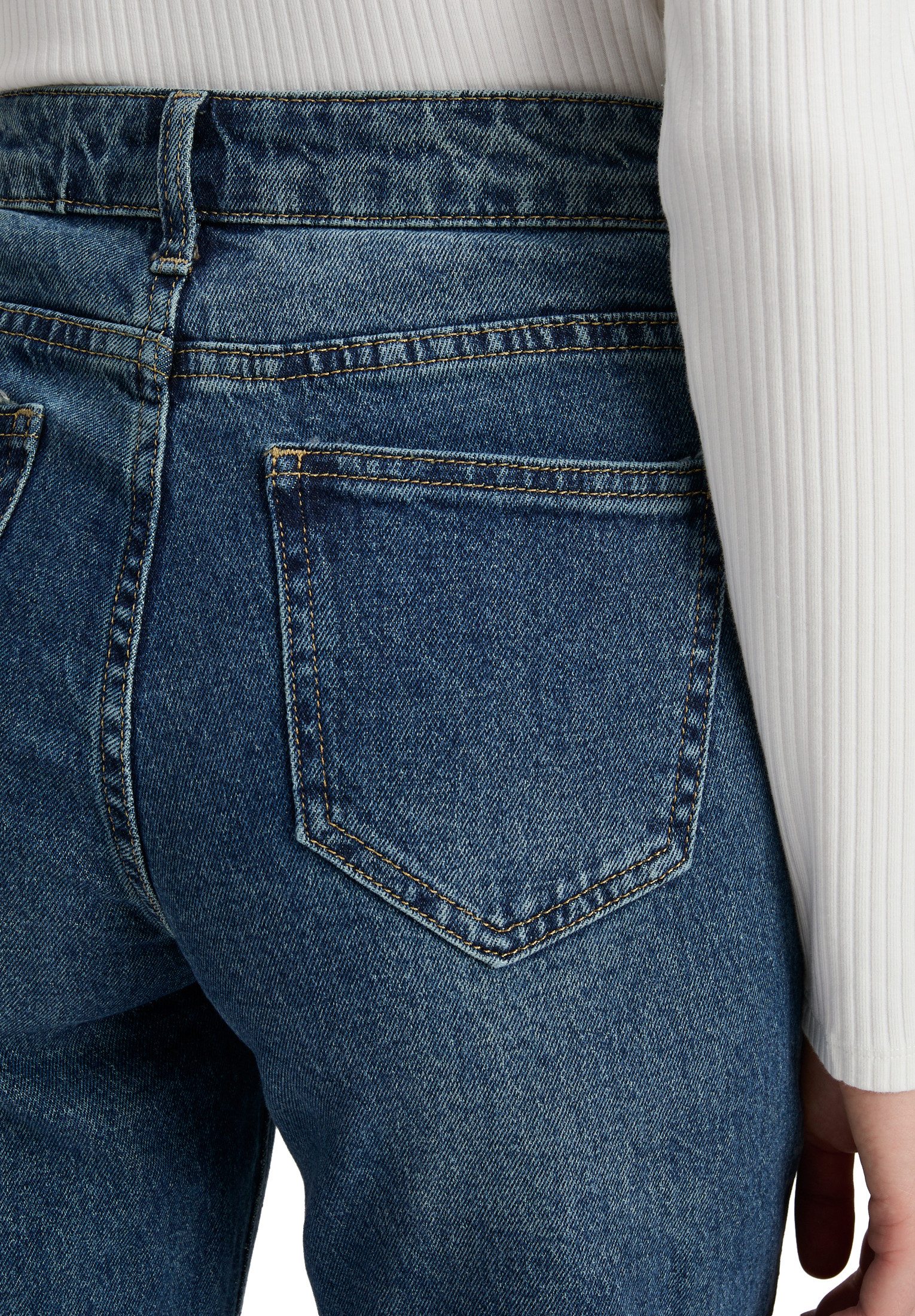 Cartoon Stretch-Jeans Damen mit Strass