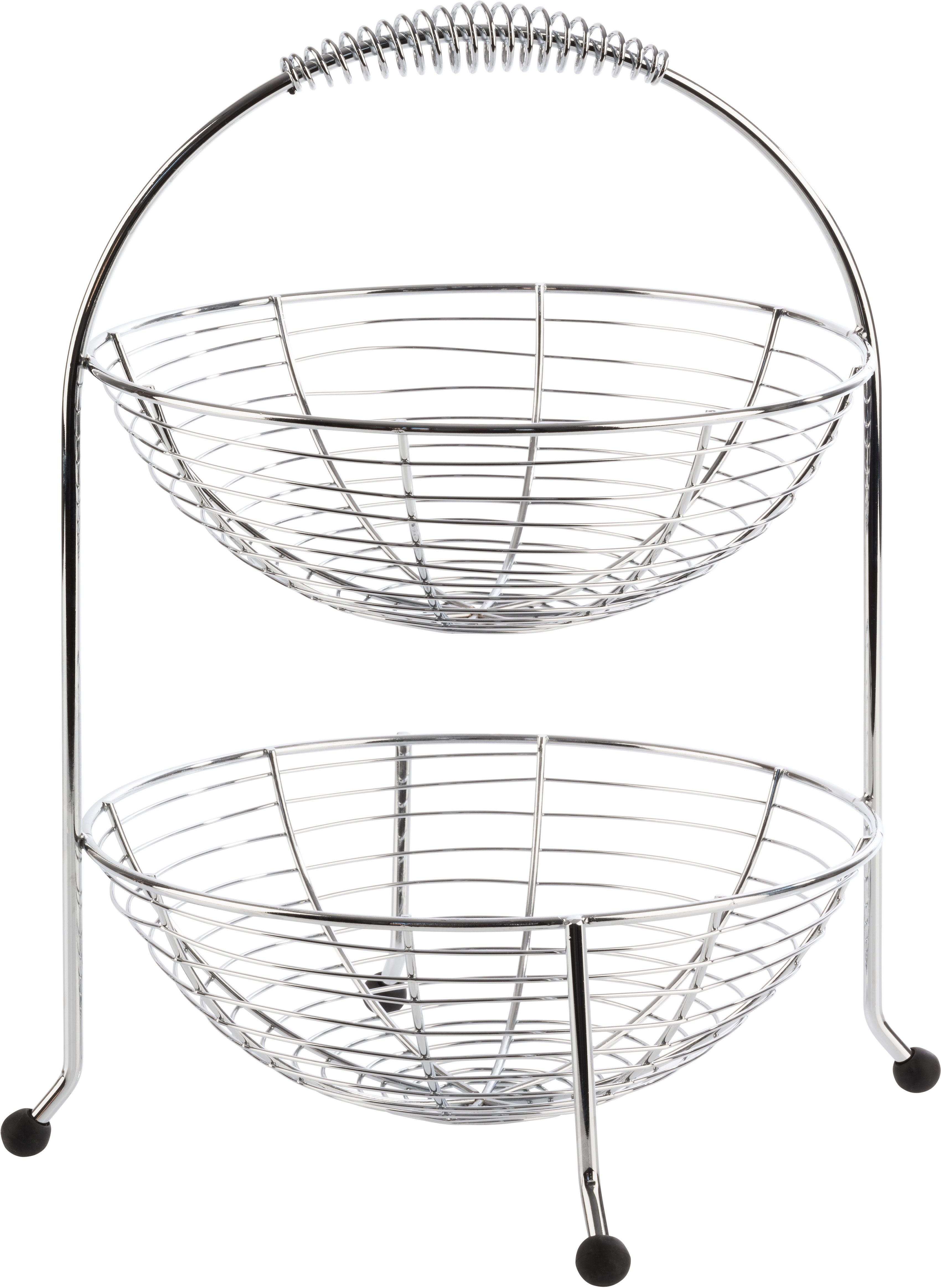 APS Etagere Obst-Etagere, Metall, Antirutsch-Füßchen sorgen für sicheren Stand, 2-stufig