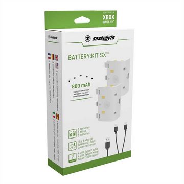 Snakebyte XSX BATTERY:KIT SX (WHITE) Zusatz-Akku 800 mAh, für Xbox Series X Controller