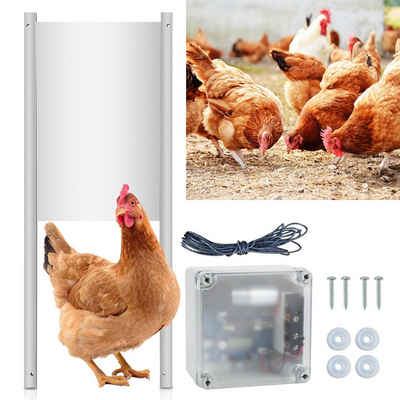Randaco Haustierklappe Hühnerstall Hühnerklappe, Automatische Hühnerklappe mit Lichtsensor