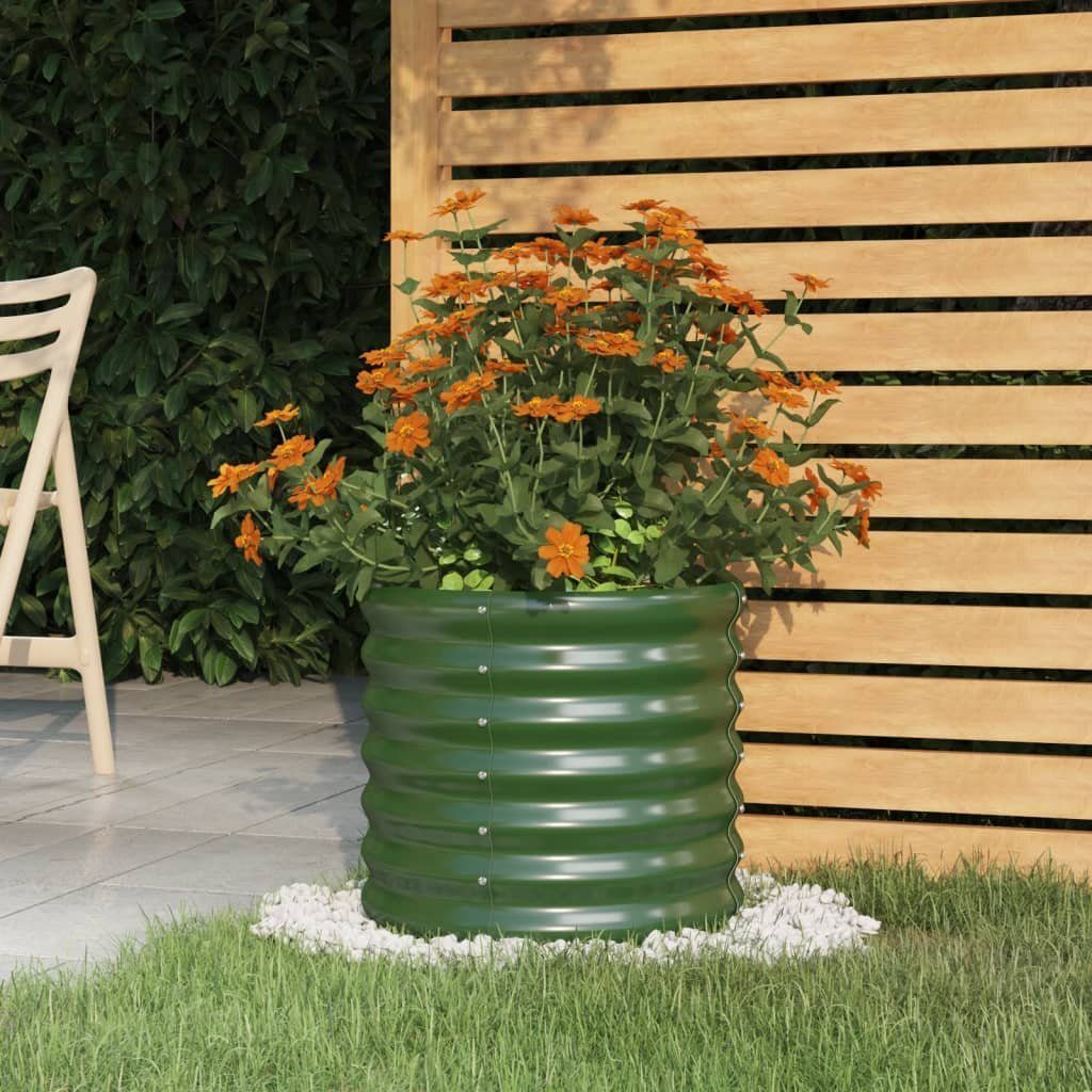 vidaXL Hochbeet »Pflanzkübel Pulverbeschichteter Stahl 40x40x36 cm Grün