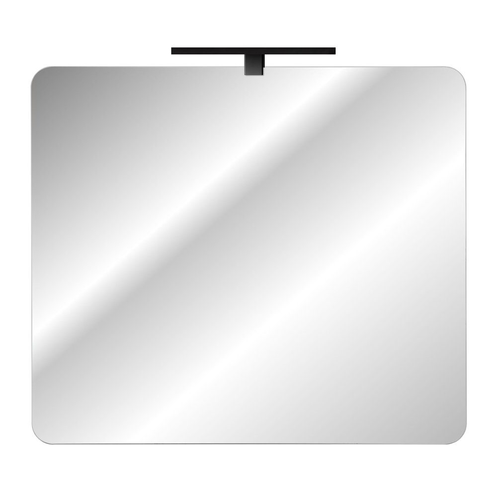 LED-Aufsatzleuchte ADELAIDE-56-WHITE, mit (schwarz) 80x70cm Lomadox ca. Badspiegel
