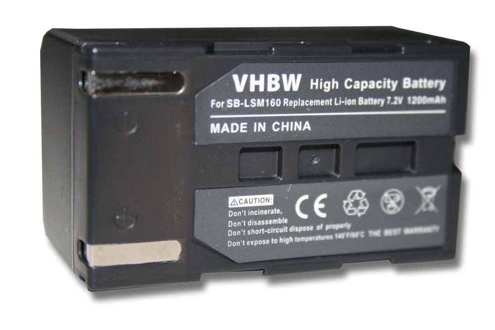 vhbw Ersatz für Samsung SB-LSM80, SB-LSM320, SB-LSM160 für Kamera-Akku Li-Ion 1200 mAh (7,2 V)