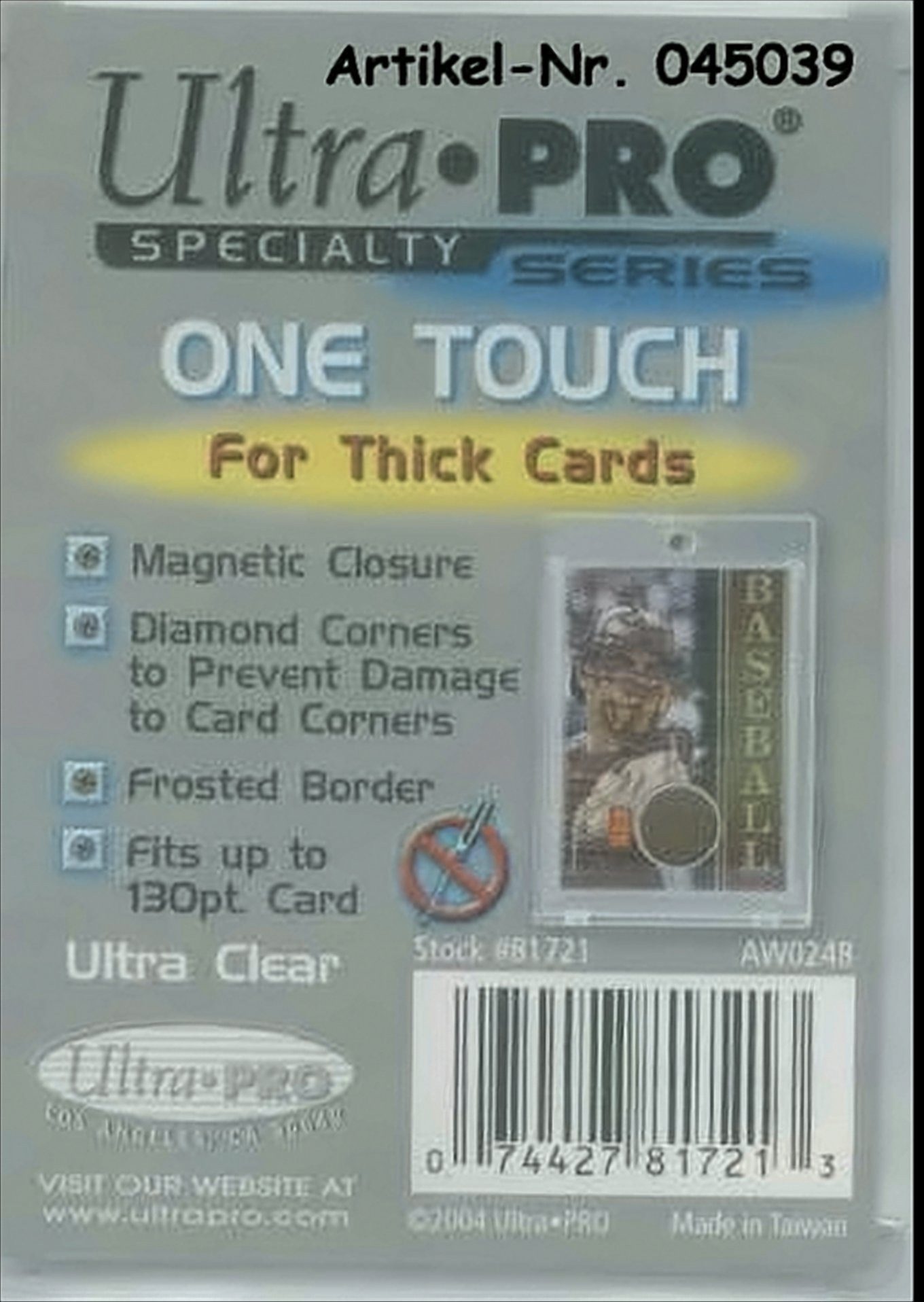 UltraPRO Sammelkarte UP One-Touch Card Holder (thick cards, 130pt) von UltraPRO