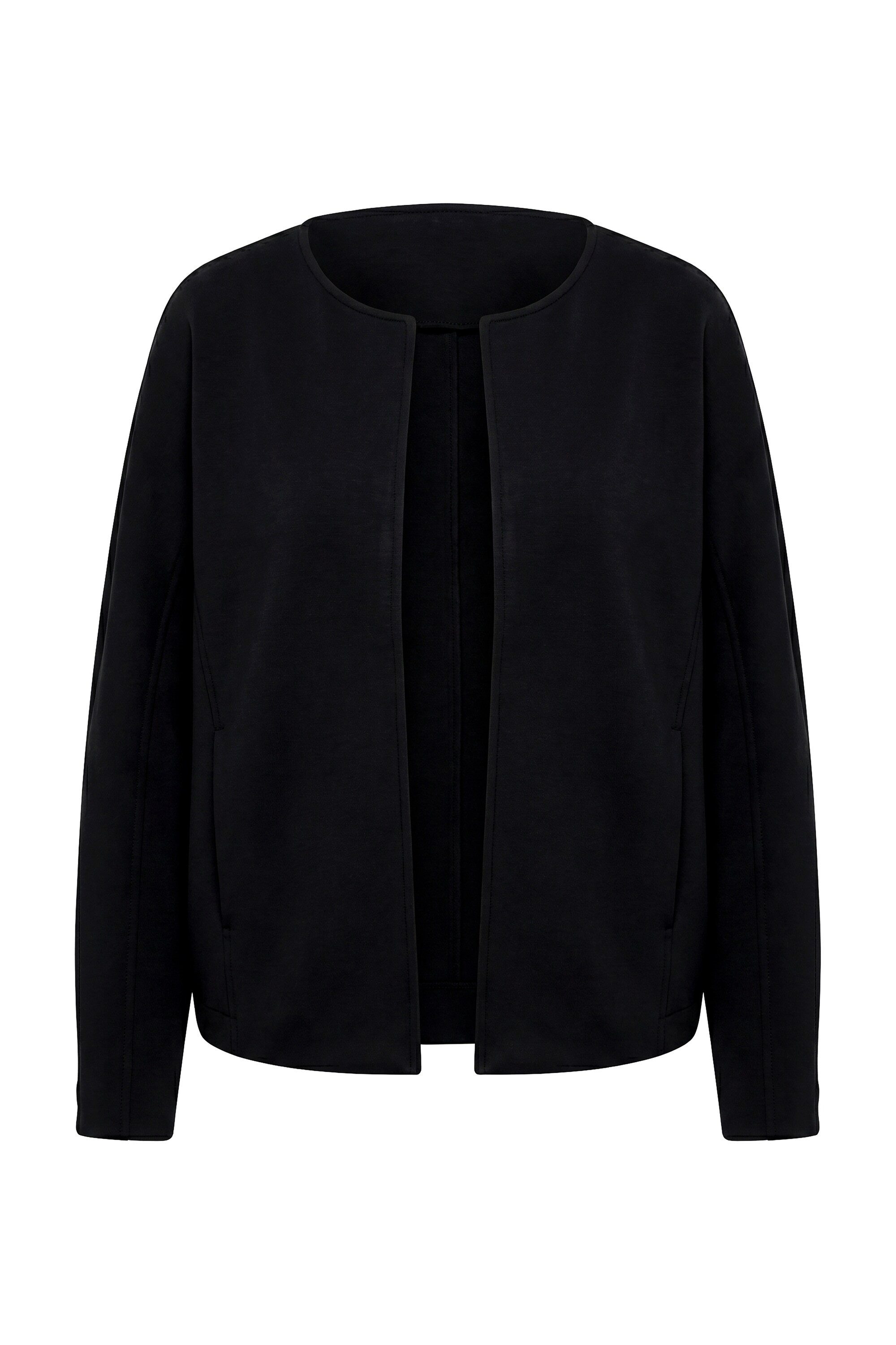 Ulla Popken Sweatjacke Oversized-Jacke Barrel fit Rundhals – Bild 2 von 5