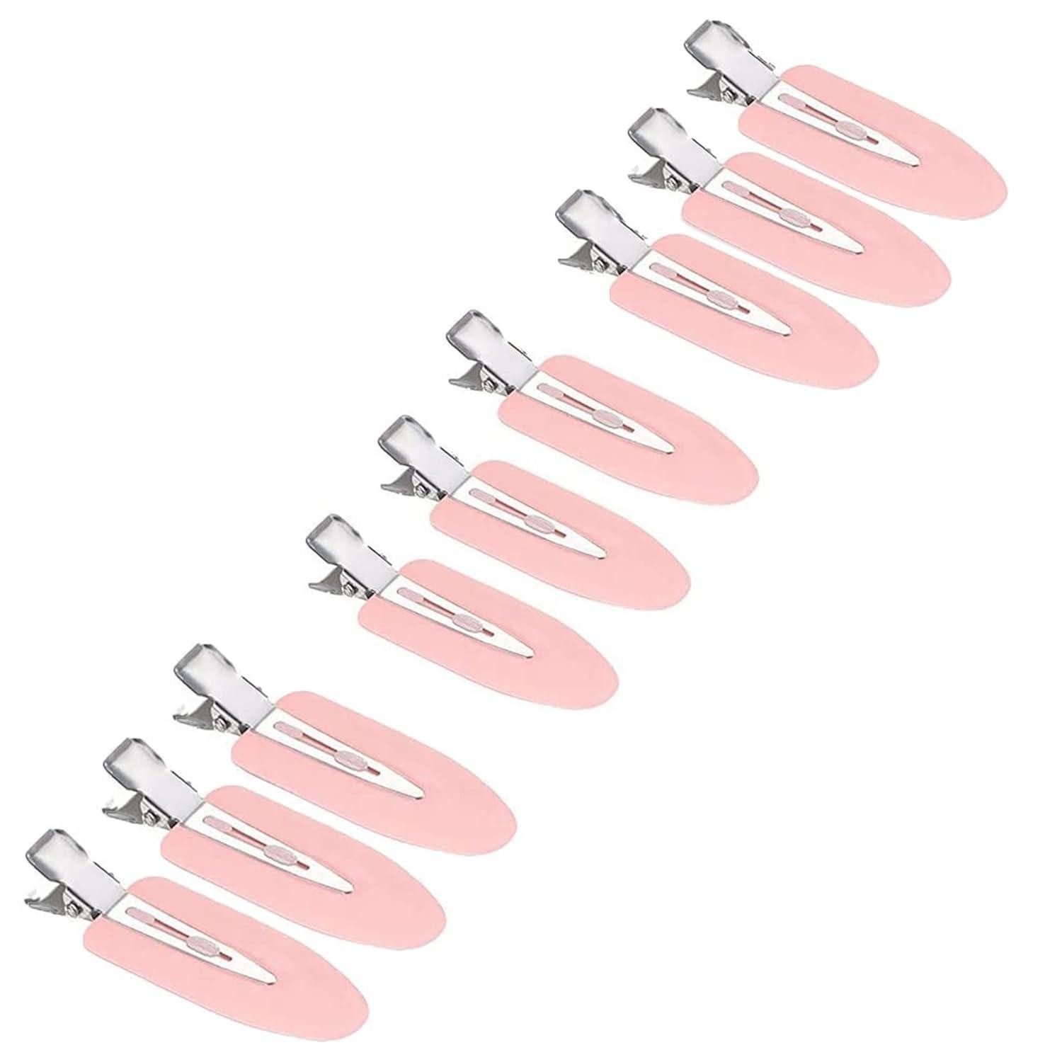 JeoPoom Haarclip Nahtlose Haarspange Set Haar Pin Curl Clips 9 Stück Pink Schwarz