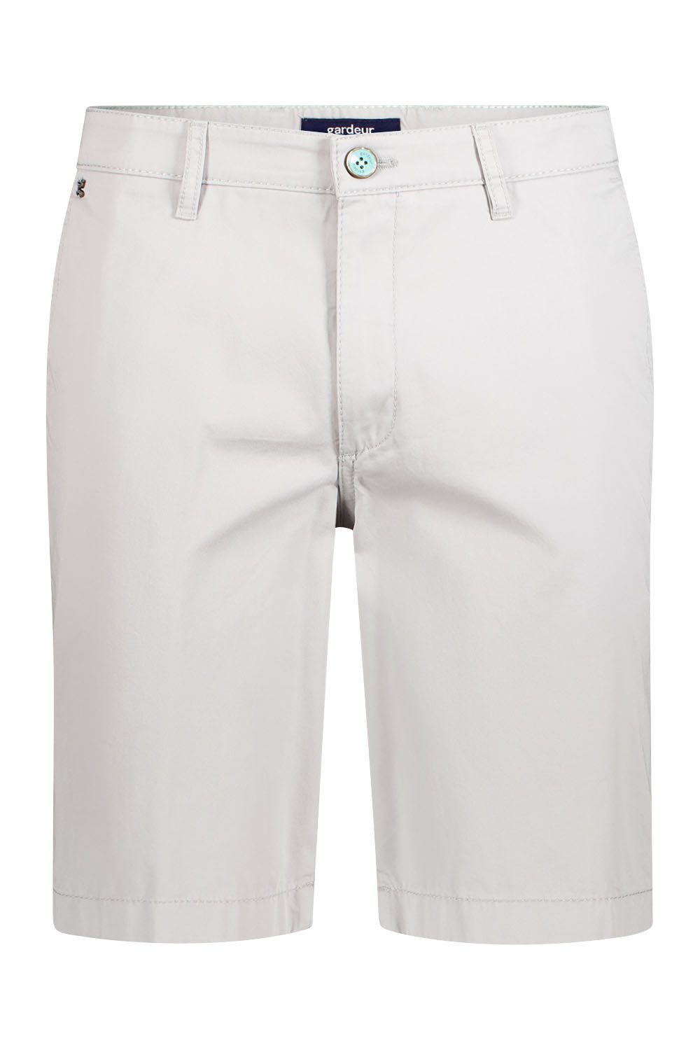 Atelier GARDEUR Straight-Jeans JASPER-8TN-410010-1092, Shorts Modern Fit, grau, hellgrau 100% Baumwolle atmungsaktiv leichter Stoff mit sichtbarem Bundknopf