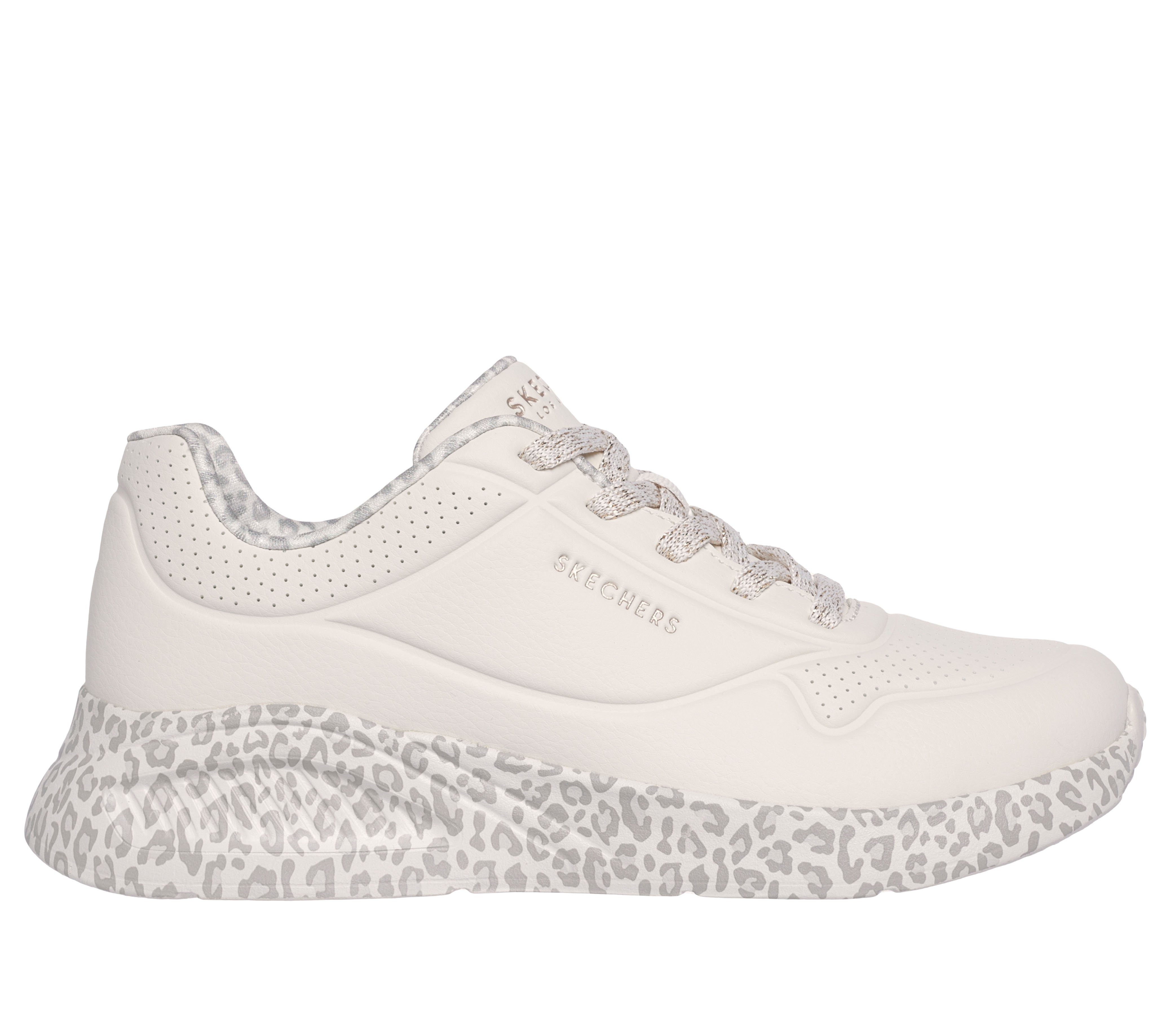 Skechers UNO LITE-SUBTLE PRINTS Sneaker Halbschuh, Schnürschuh, Freizeitschuh mit gemusterter Sohle