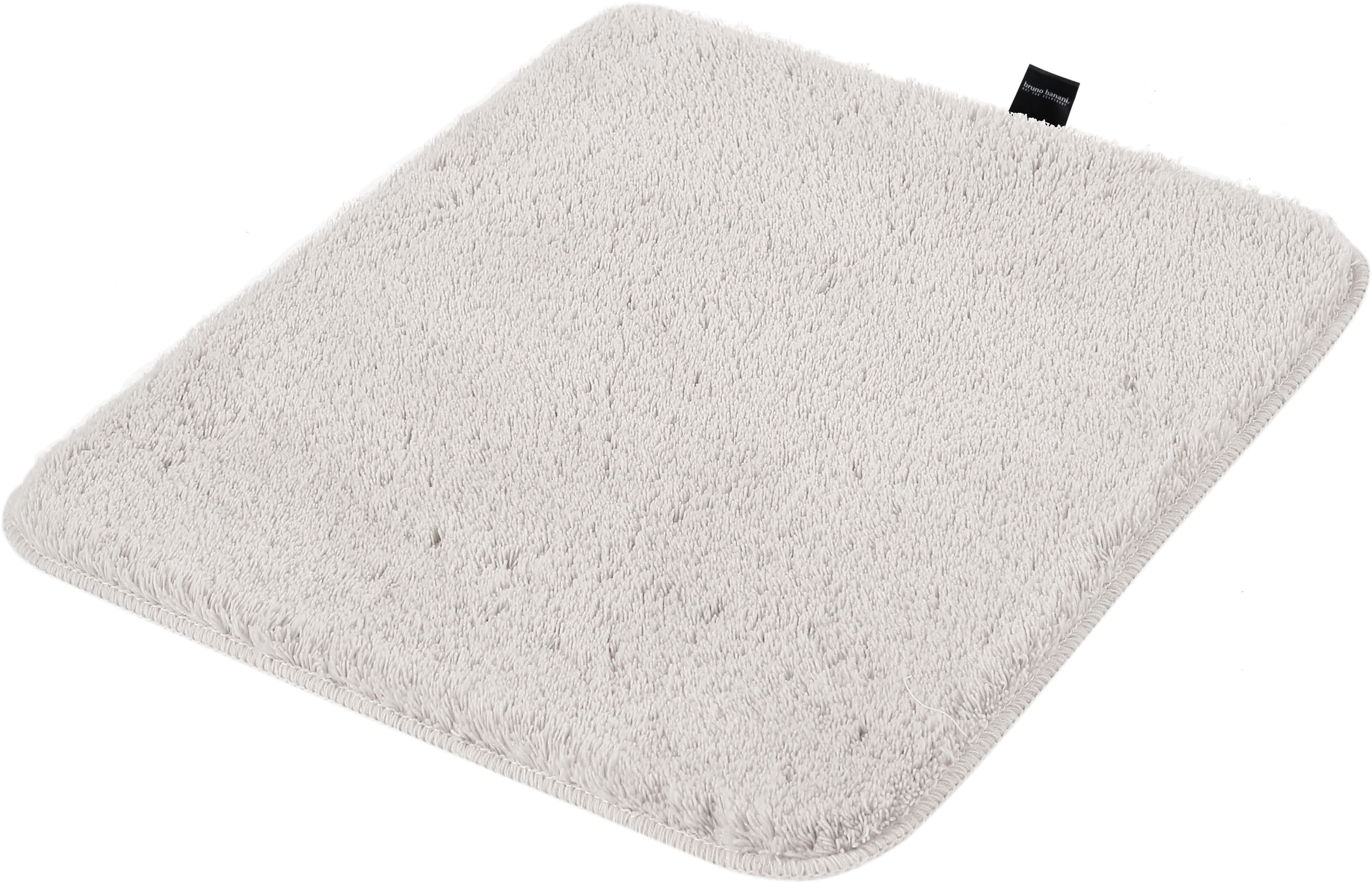 Bruno Banani Badematte Lana Standard, Badvorleger, Badezimmer Teppich, Höhe 25 mm, rutschhemmend beschichtet, schnell trocknend, strapazierfähig, fußbodenheizungsgeeignet, Polyacryl, rechteckig, Badteppich, Badematten, unifarben, auch als 3 teiliges Set & rund