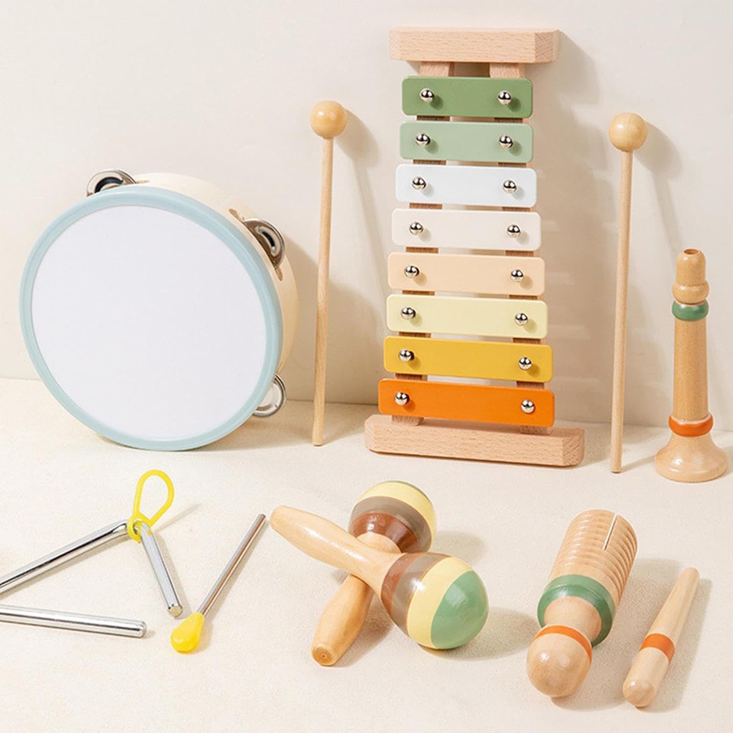 REDOM Spielzeug-Musikinstrument 6er Kinder Holz Musikinstrumente Set Rhythm günstig online kaufen