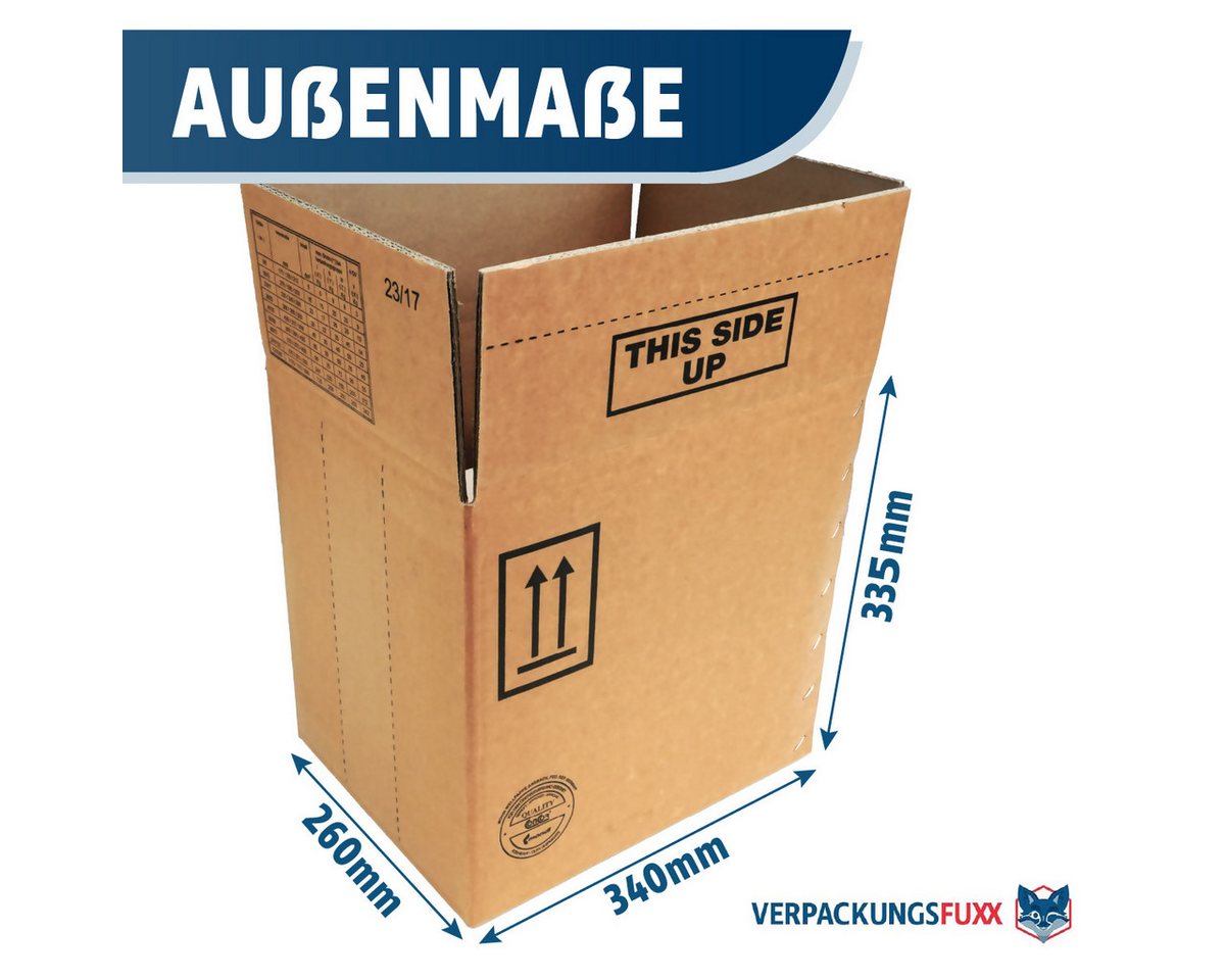 Thumbnail - VERPACKUNGSFUXX Versandkarton Gefahrgutkartons mit 4GV und 4G Zulassung, 23/17, Maße: 325 x 245 x 300 mm, 10 Stück, inkl...
