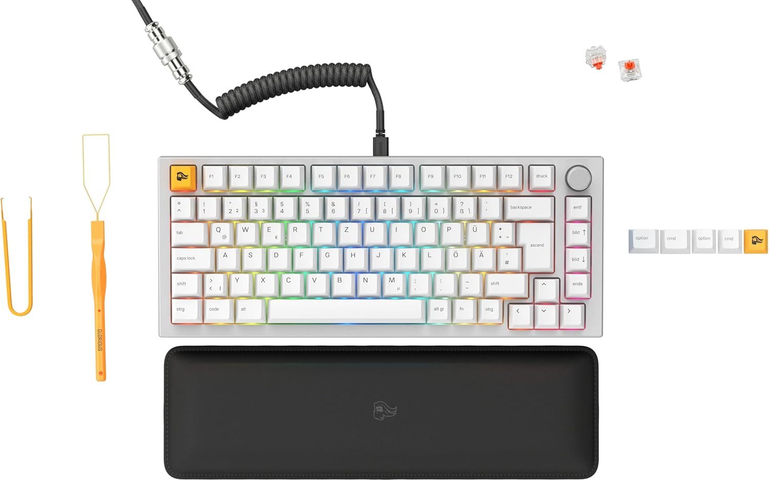 GLORIOUS Glorious GMMK Pro Gaming Tastatur, Hot-Swap, RGB Gaming-Tastatur