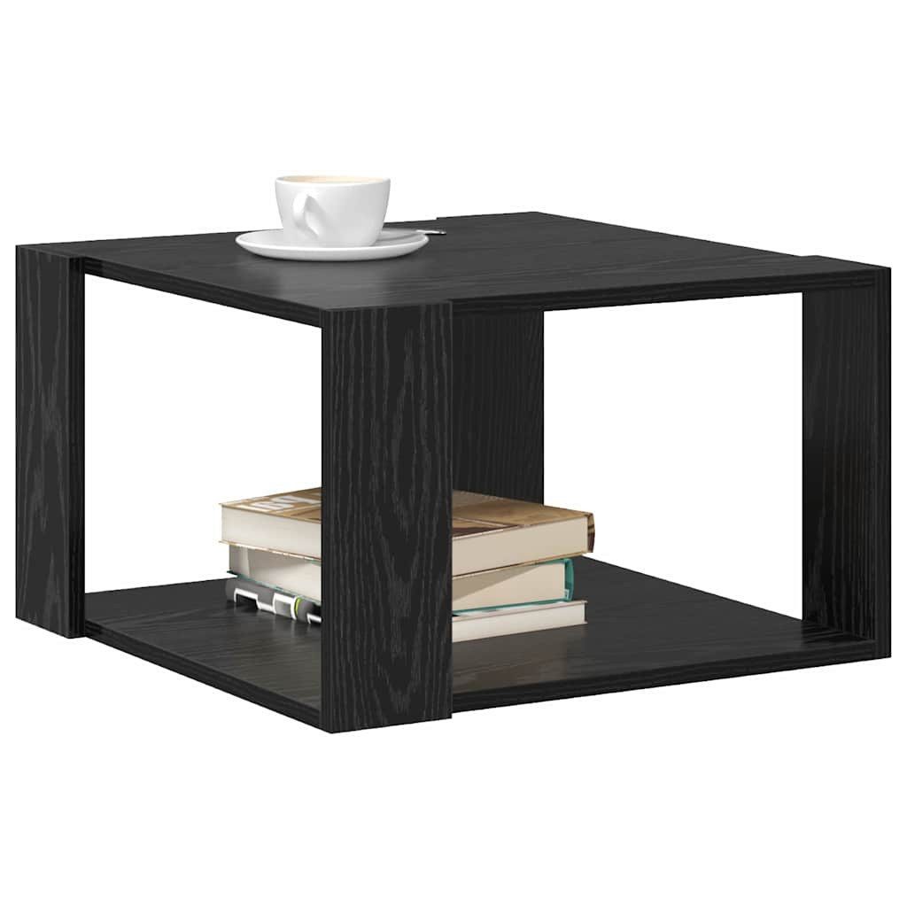 vidaXL Couchtisch Couchtisch Schwarz Eichen-Optik 51,5 x 51,5 x 30 cm (1-St)