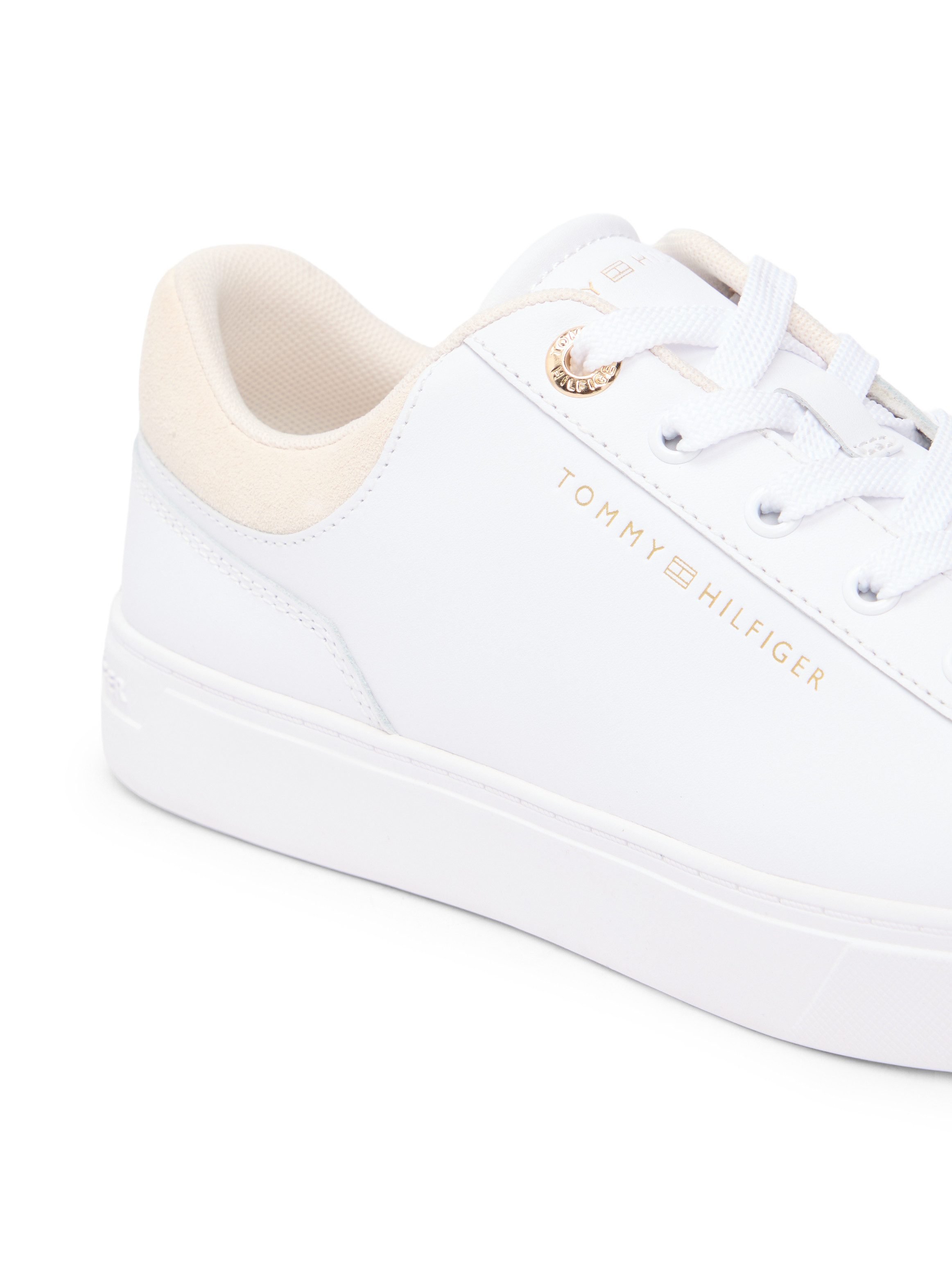 Tommy Hilfiger CASUAL CUPSOLE SNEAKER Plateausneaker, Freizeitschuh, Halbschuh, Schnürschuh, Kontrastbesatz an der Ferse