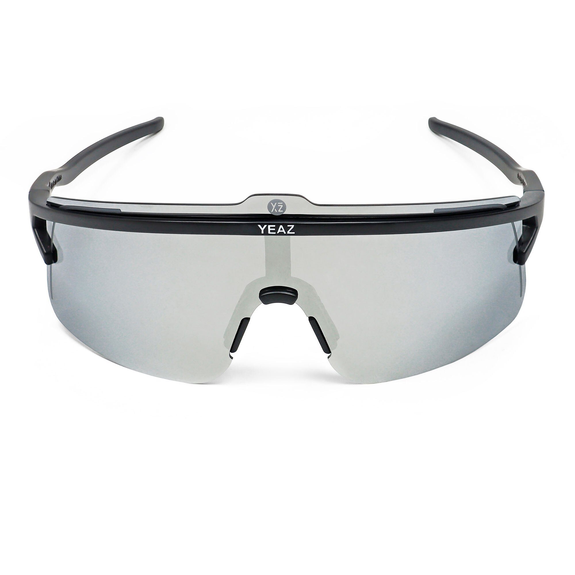 YEAZ Sportbrille SUNSHADE Sport-Sonnenbrille Black/Silver, Erlebe günstig online kaufen