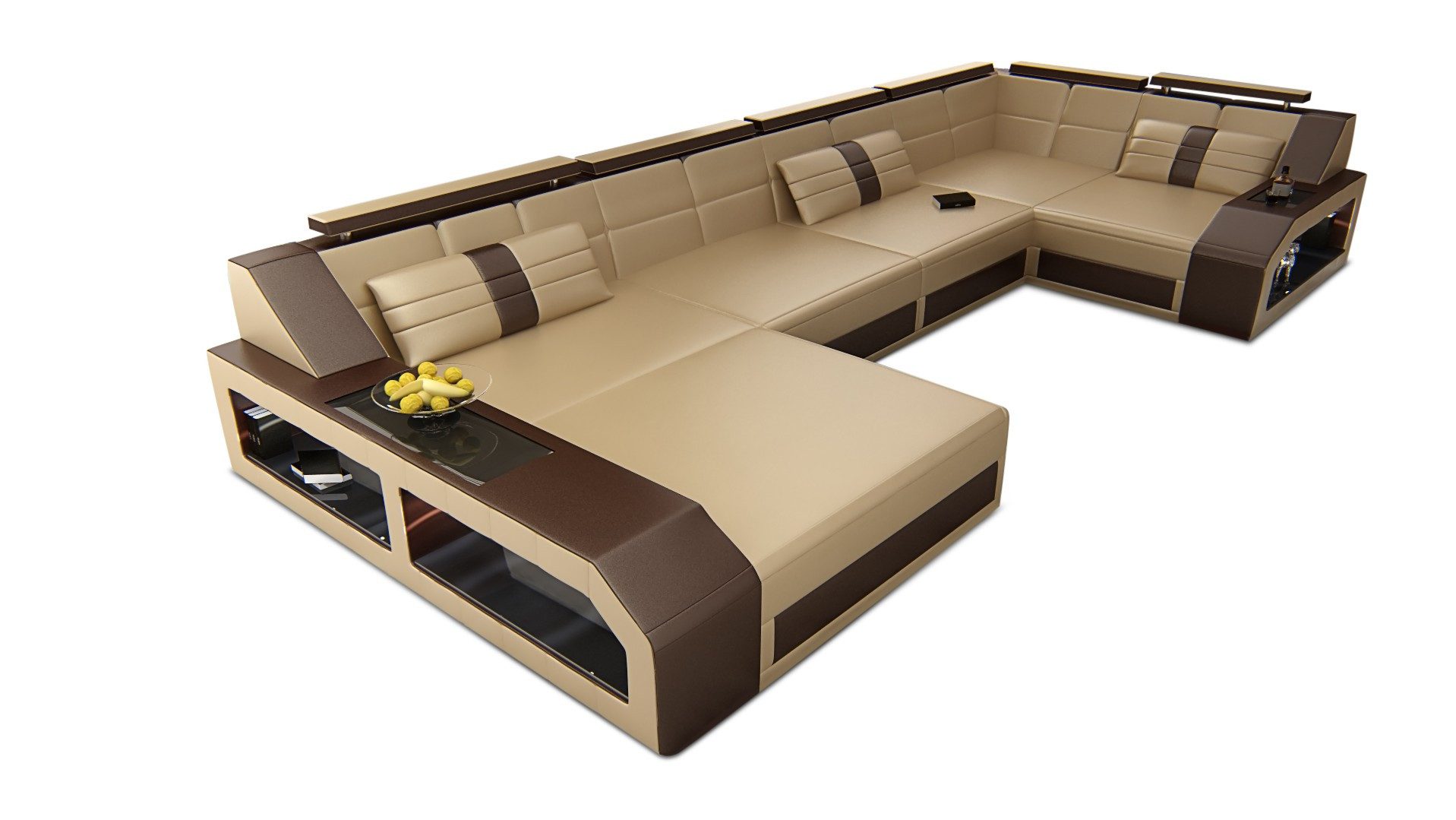 Sofa Dreams Wohnlandschaft Sofa Leder Ledercouch günstig online kaufen