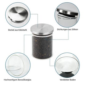 MULISOFT Vorratsglas, Glas, (19-tlg), Vorratsdosen Set mit Deckel, BPA Frei