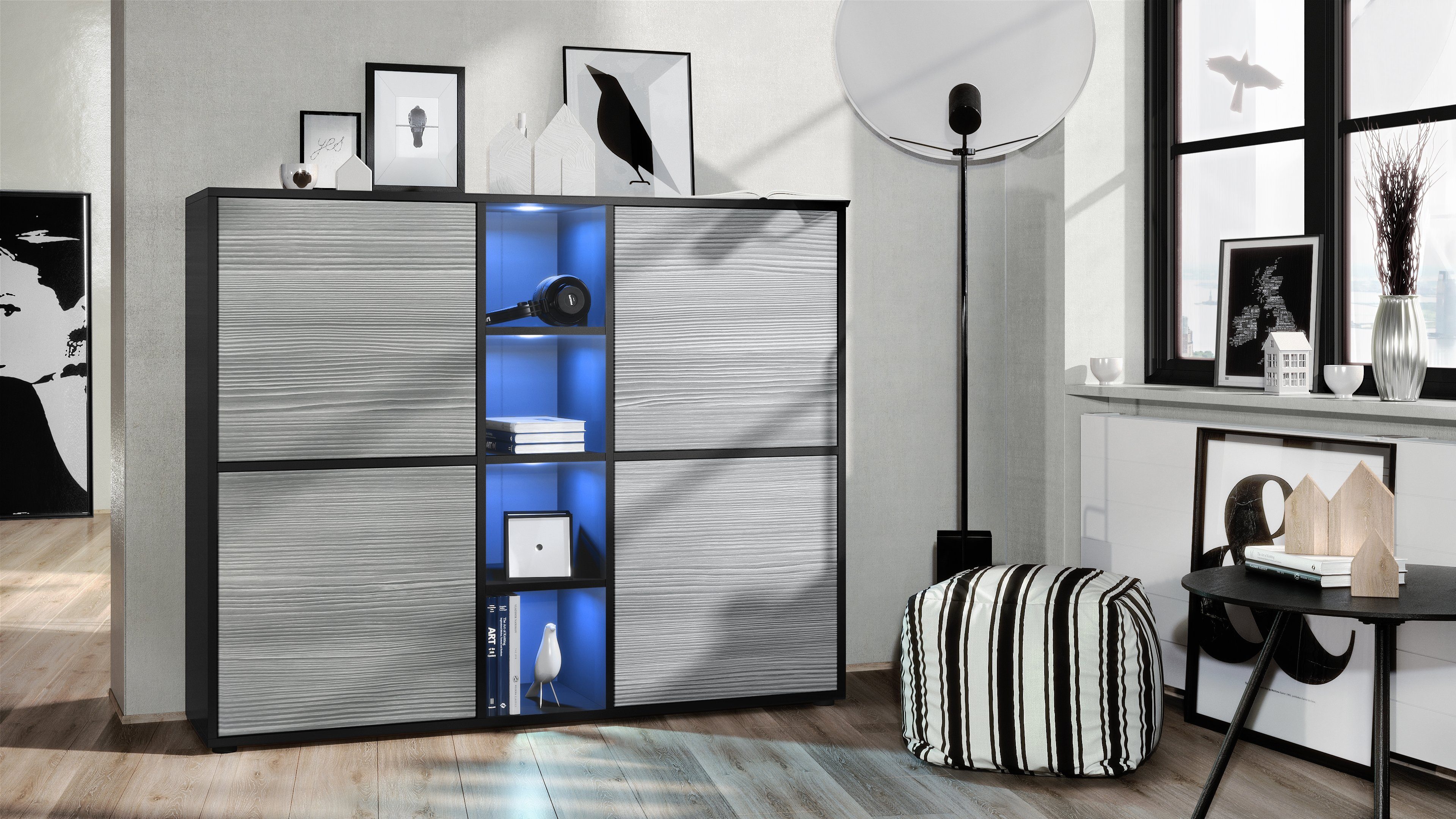 Vladon Highboard Cuba V3 (Highboard, mit günstig online kaufen