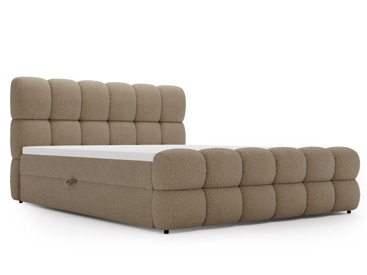 GrainGold Boxspringbett Modo (Set, Boxspringbett, Bettkästen, Topper), mit zwei Bettkästen und Topper, Bonell-Matratze