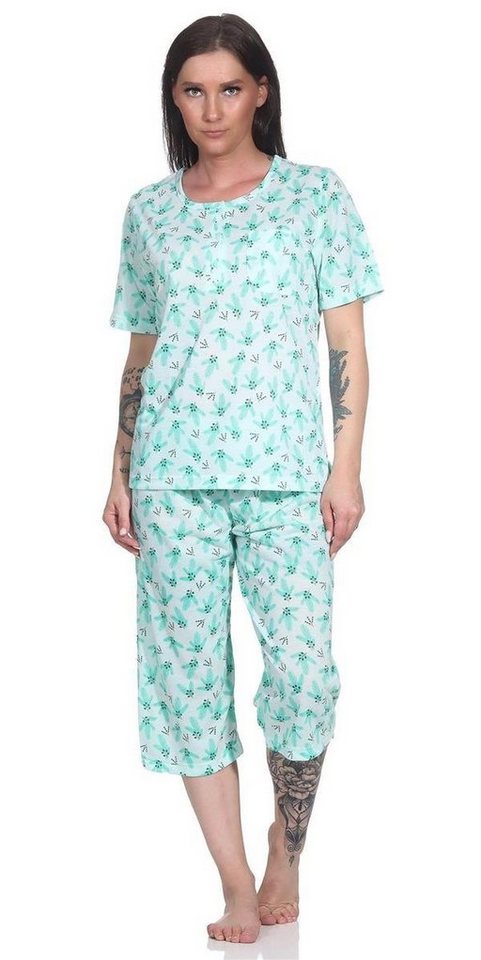 EloModa Pyjama Damen Pyjama 2 teiliger Schlafanzug Hausanzug 3/4 Sommer, M L XL 2XL (2 tlg)