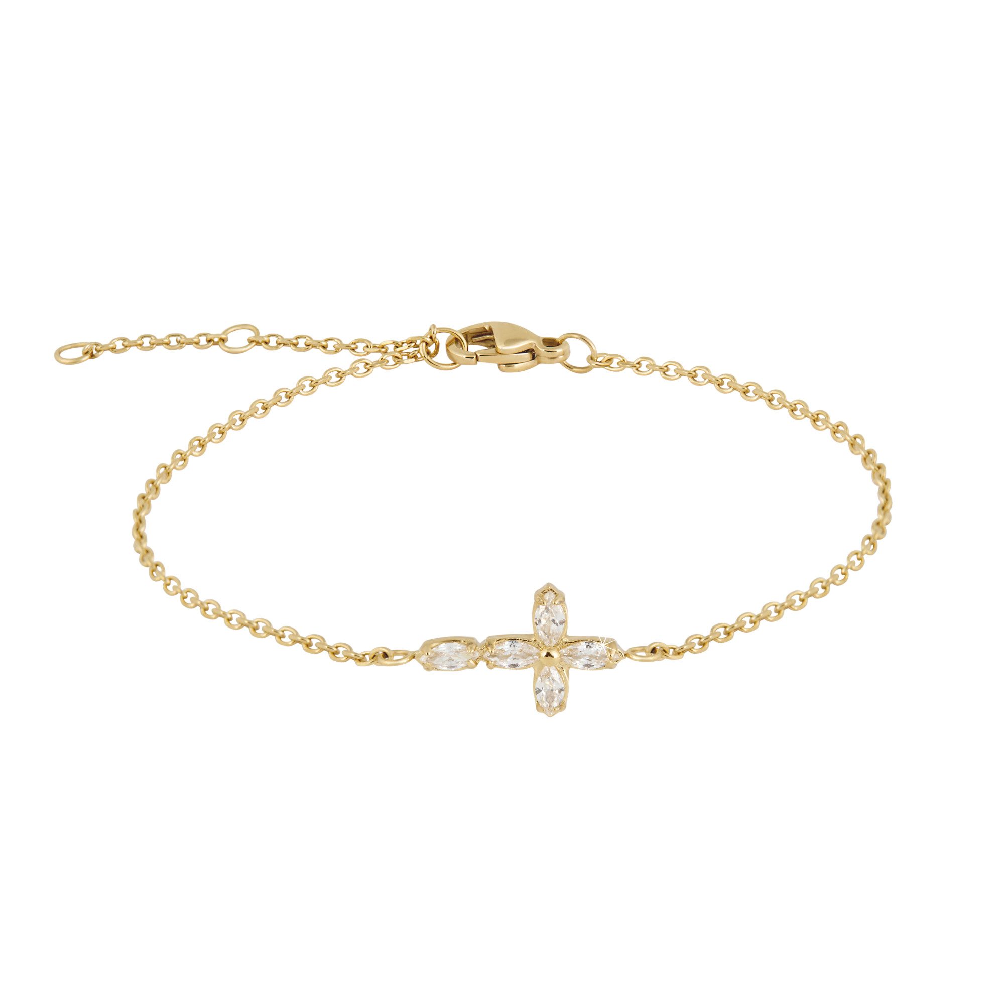 Tamaris Armband Cross, Kreuz-Motiv, mit Zirkonia (synth)