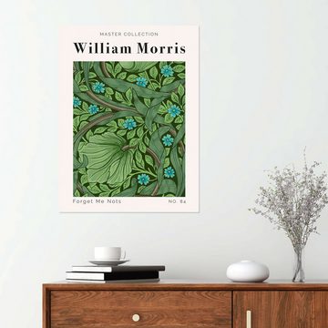Posterlounge Wandfolie William Morris, Forget Me Nots No. 84, Schlafzimmer Modern Grafikdesign