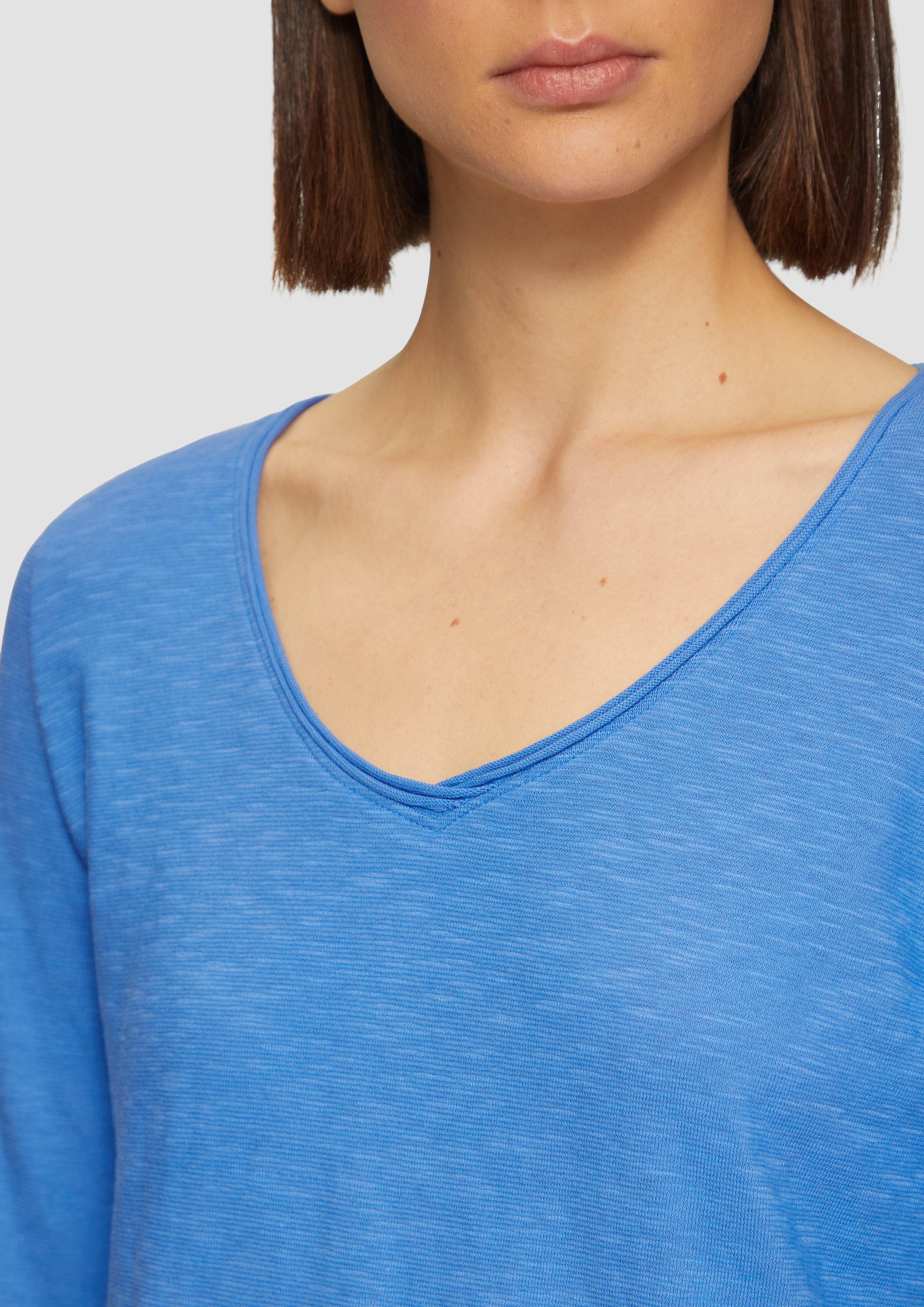 s.Oliver Langarmshirt Langarmshirt aus Slub Yarn günstig online kaufen