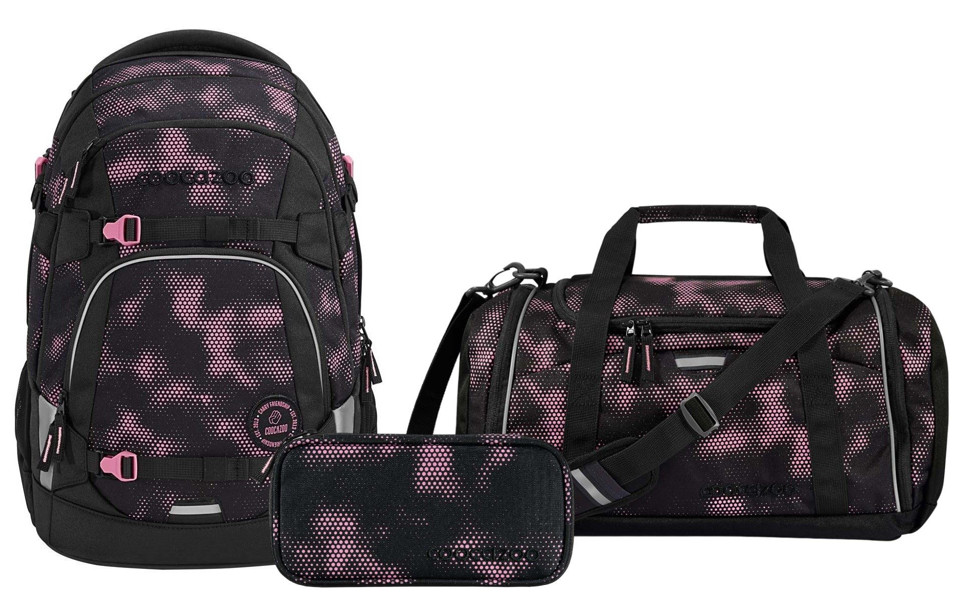 Schulranzen Schulrucksack-Set MATE Pink Illusion 3-teilig