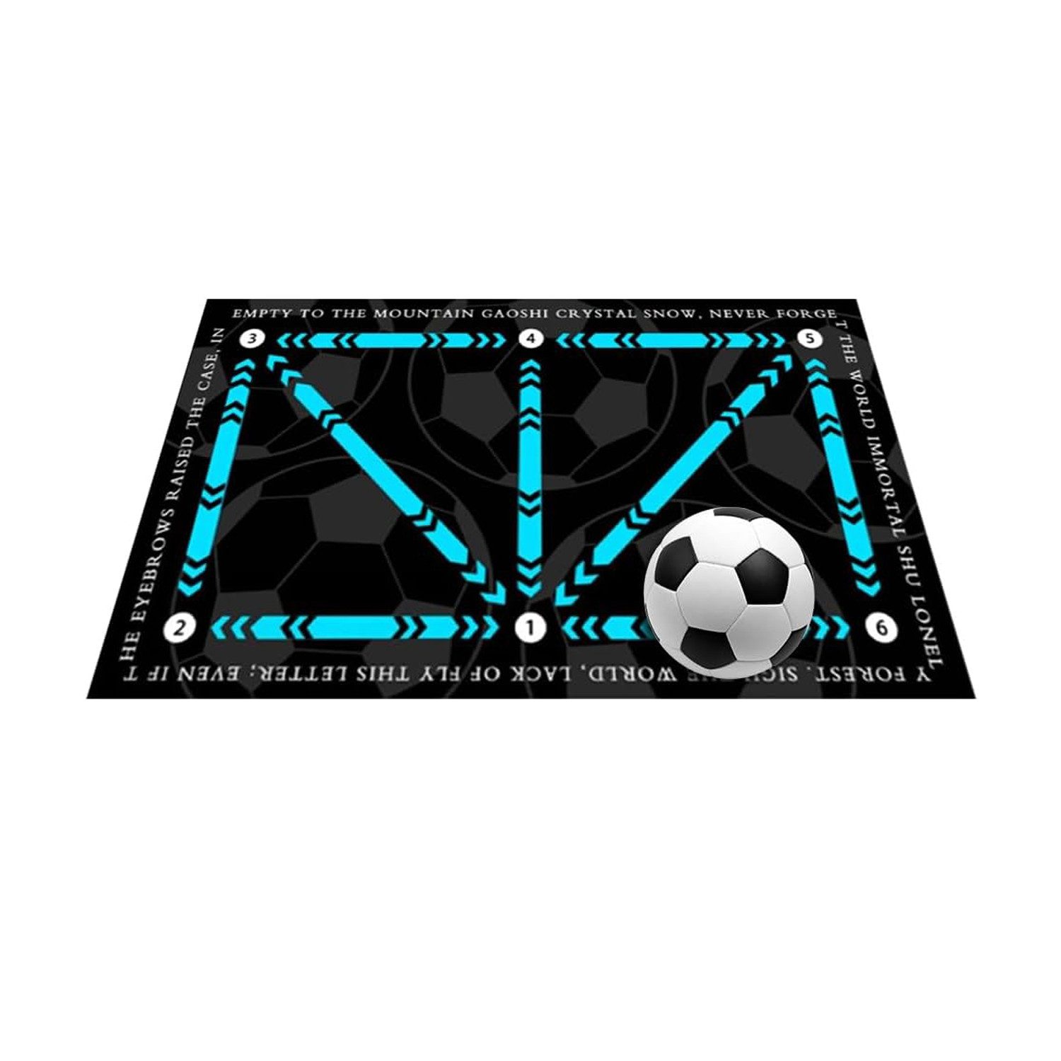 HAUSS SPOLE Bodenmatte 60x90cm Trainingsmatte Fußballmatte mit Anti-Rutsch,FußballÜbungsmatte (Rutschfeste Stoßdämpfende Fussball Trainingszubehör, 1-St., Dribbling Push-Pull-Training und Techniktraining), Kinder Erwachsene Ballkontrollmatte für Zuhause Koordination Fitness