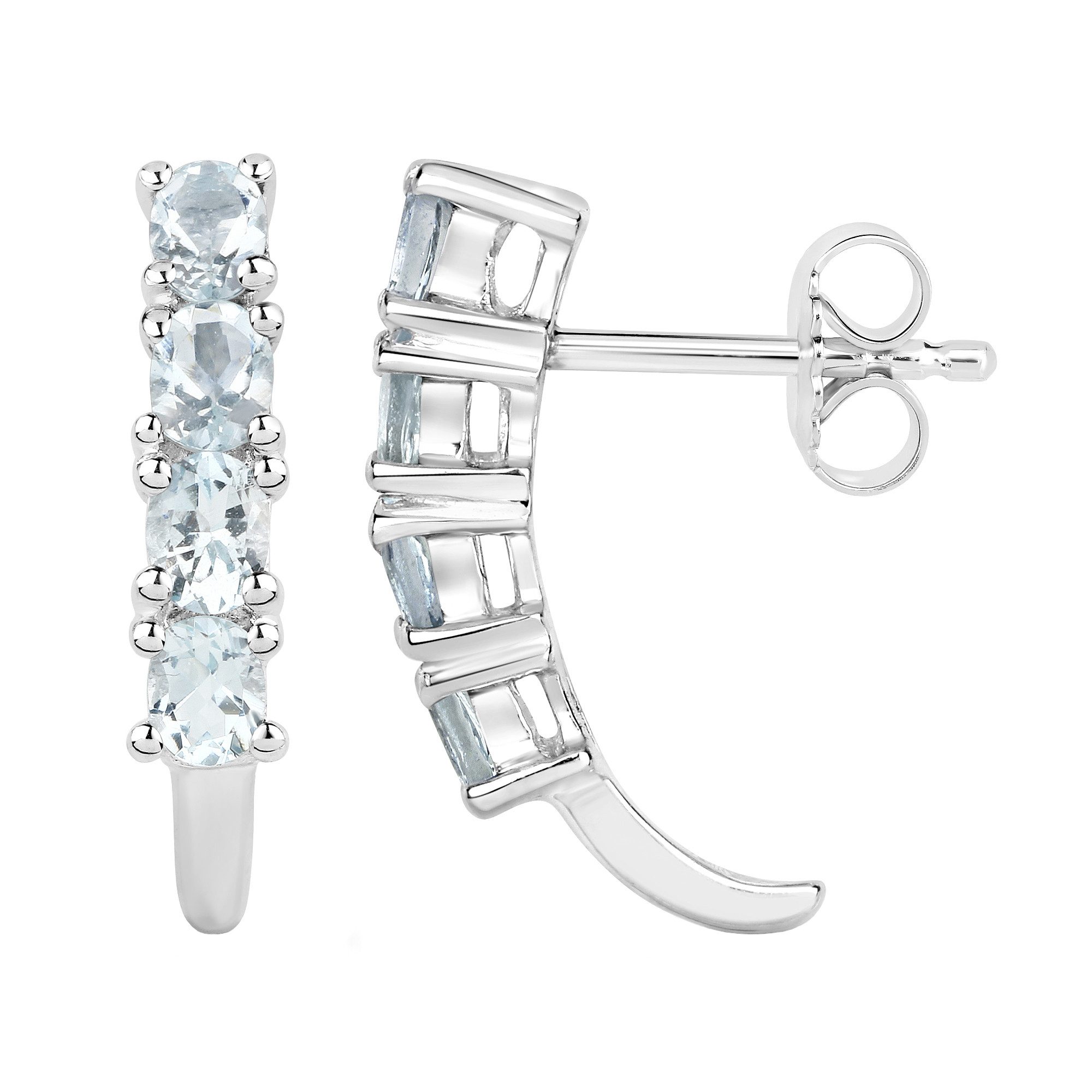 Vira Jewels Paar Ohrhänger 925 Sterling Silber rhodiniert Aquamarine günstig online kaufen