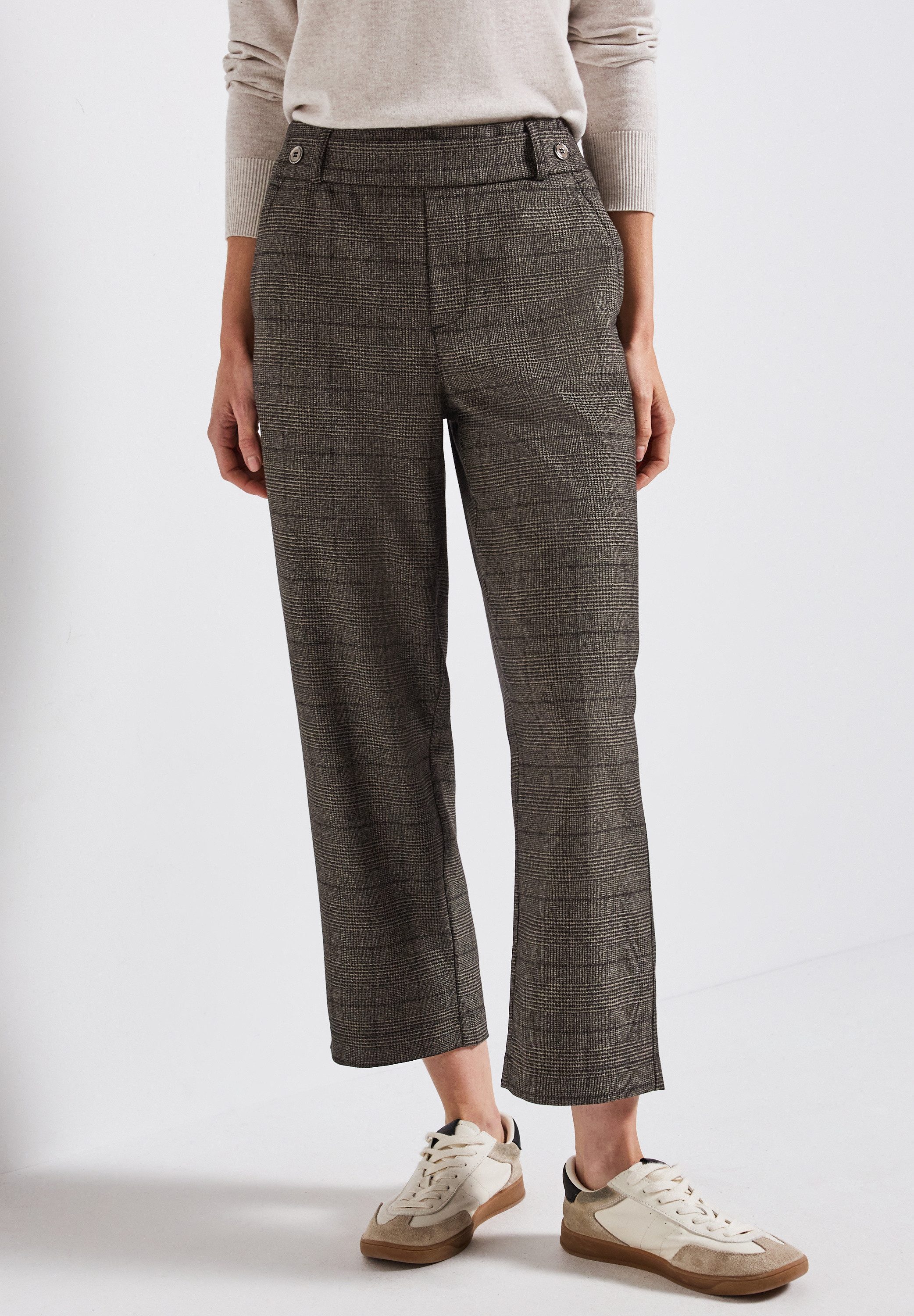 STREET ONE Stoffhose High Waist