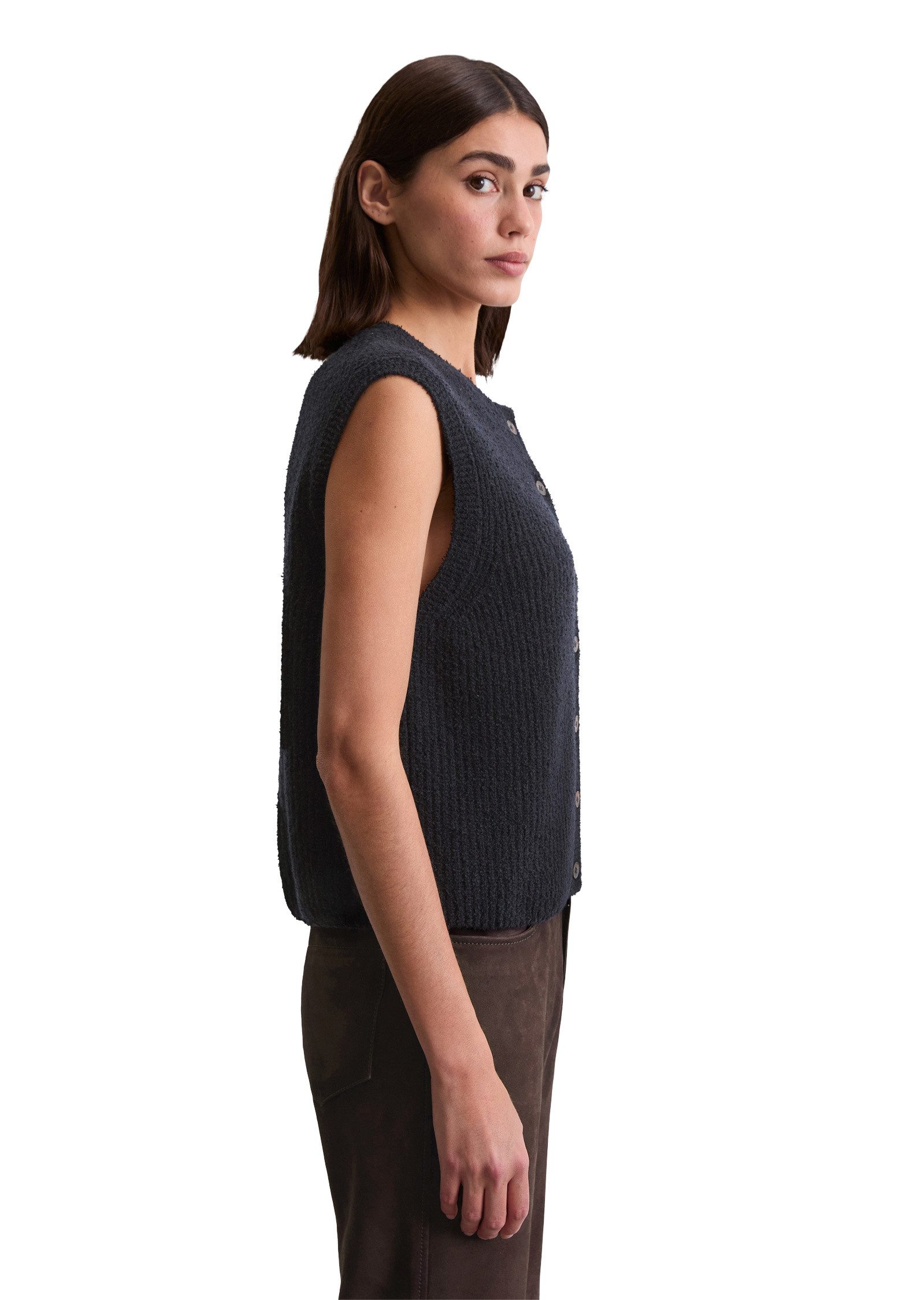 Marc O'Polo Strickweste aus weichem Bouclé-Garn günstig online kaufen