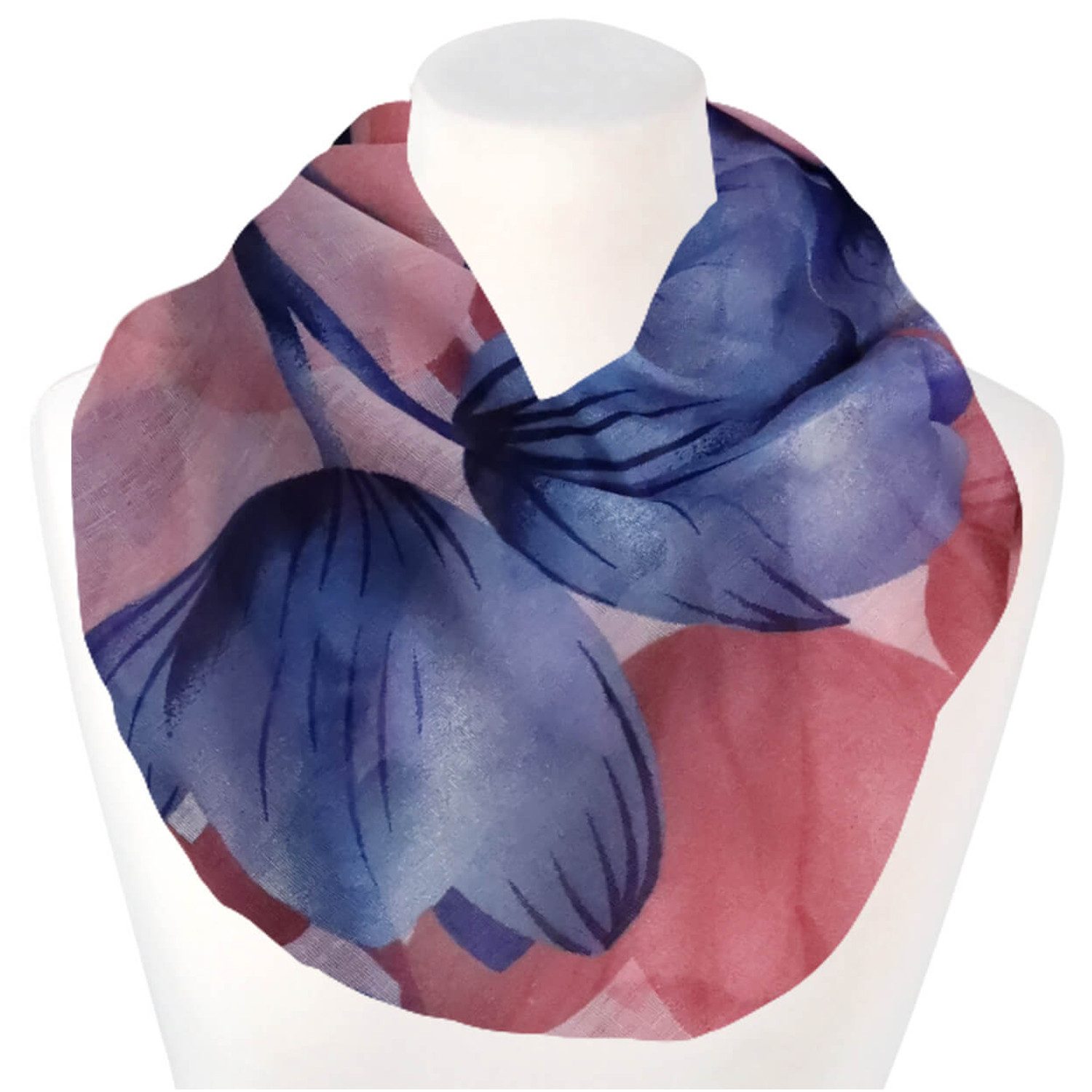 chic4home Loop Voyage Vibes, (1-St. 1-teilig), Damen Loop-Schal Schlauchschal Tulpen Muster