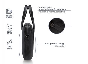 PURE Leather Studio Aktentasche Laptoptasche CAPELLA, Businesstasche Echtleder Schultertasche Umhängetasche Ledertasche