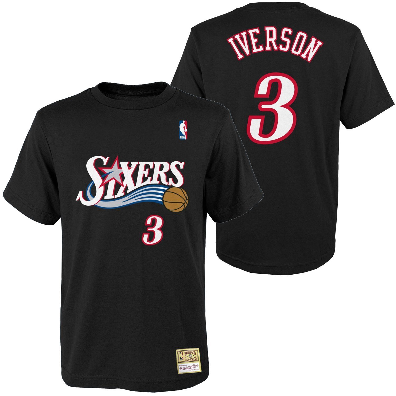 & Print-Shirt Allen Philadelphia Mitchell Ness 76ers Iverson