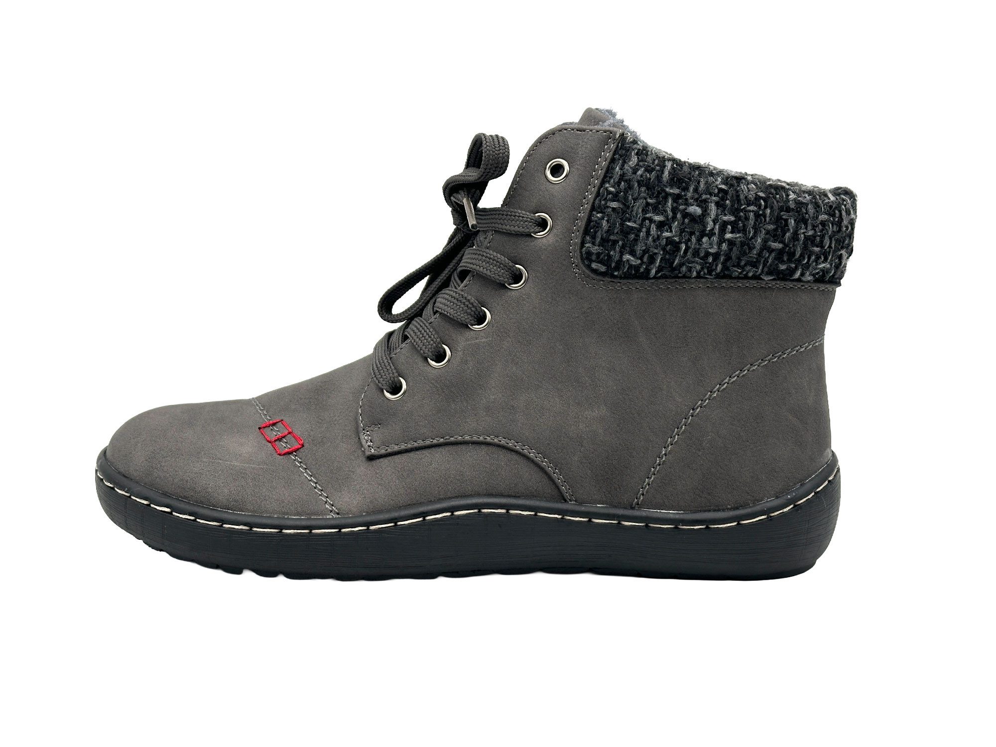 Nowaland Bequeme Damen Winterstiefeletten mit Reißverschluss Winterstiefelette Dekorative Schnürung, wärmendes Innenfutter und flexible Laufsohle – Bild 4 von 5