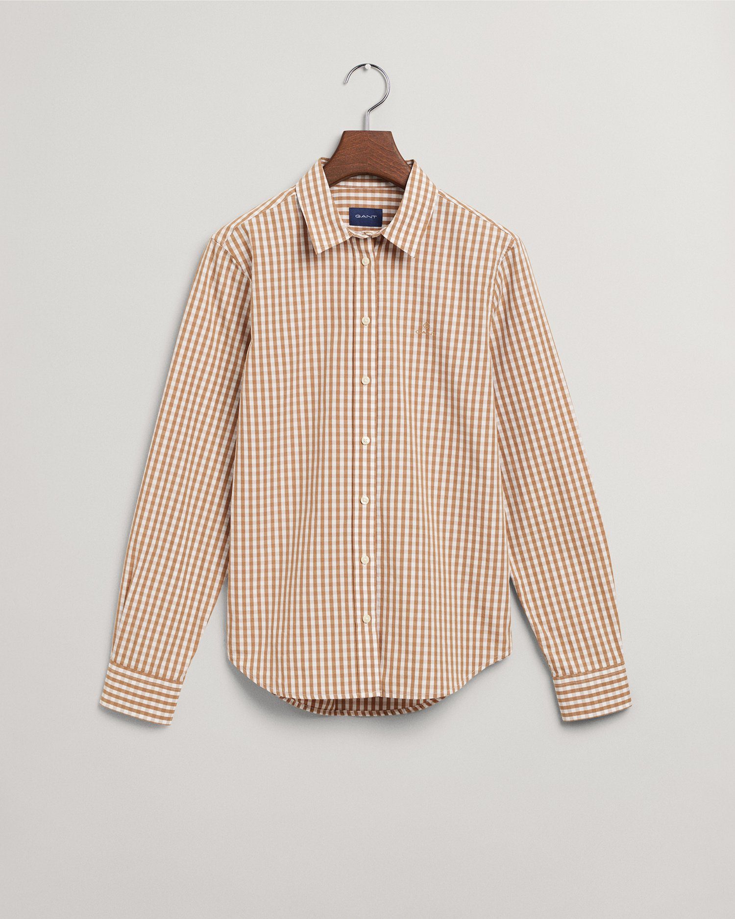 Gant Klassische Bluse Regular Fit Broadcloth Bluse mit Vichy-Karo