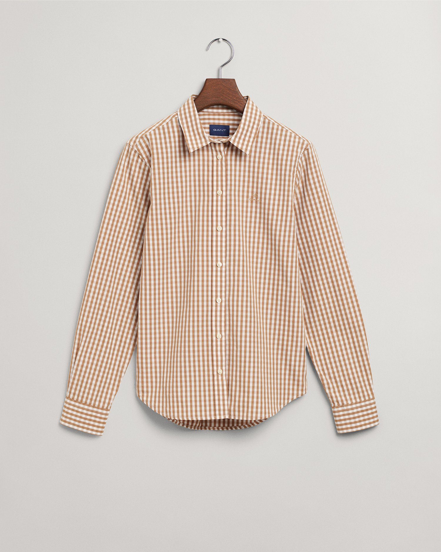 Klassische Bluse Regular Fit Broadcloth Bluse mit Vichy-Karo
