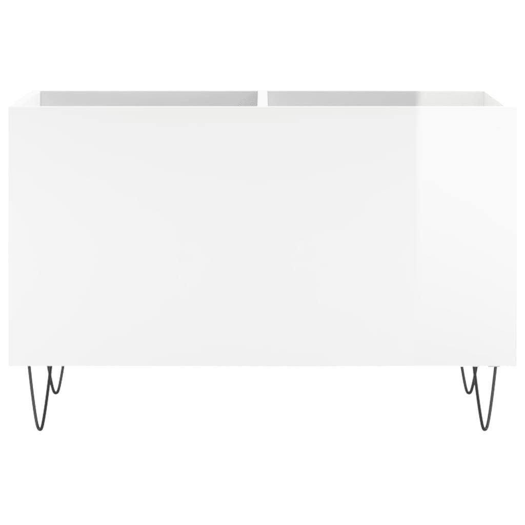 furnicato Media-Regal Plattenschrank aus Holzwerkstoff mit Eisenbeinen 74,5x38x48 cm, 1-tlg., LP-Regal mit Ablagefläche für Plattenspieler und feuchtigkeitsfest