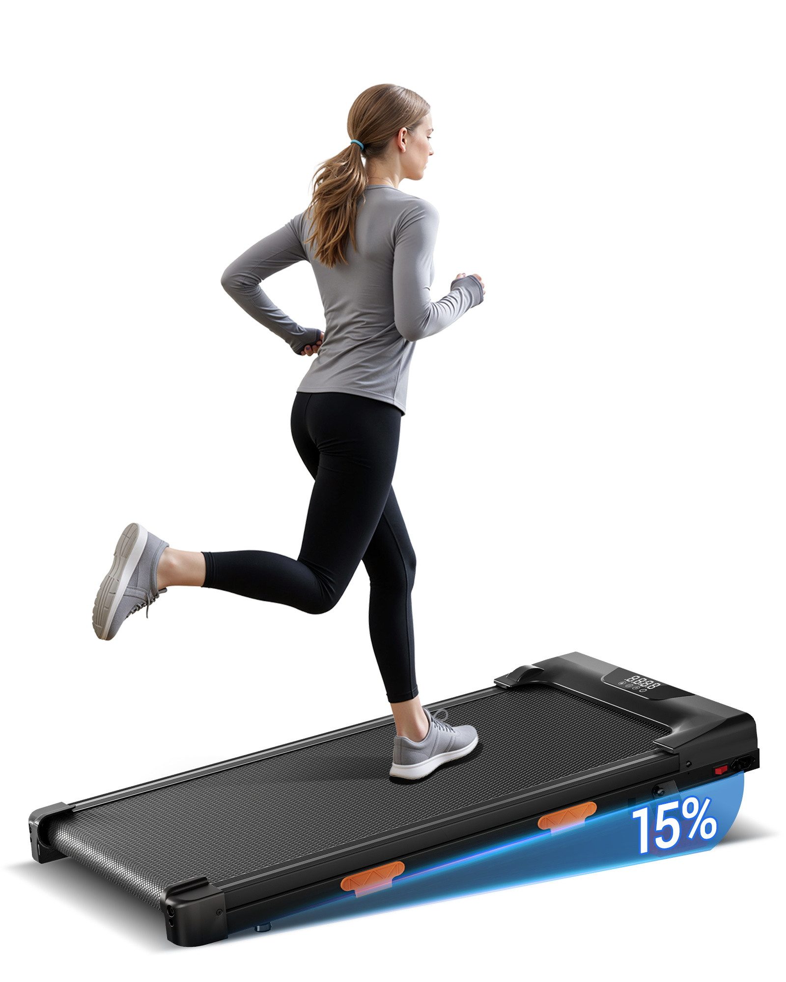 Laufband Walking Pad mit Steigung 15 %, 10KM/H