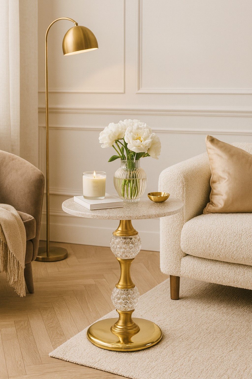 moebel-direkt-online Beistelltisch Glastisch