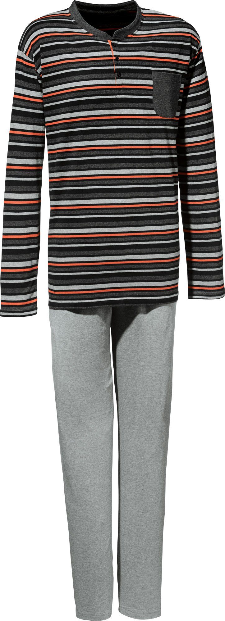 Erwin Müller Pyjama Herren-Schlafanzug Single-Jersey Streifen günstig online kaufen